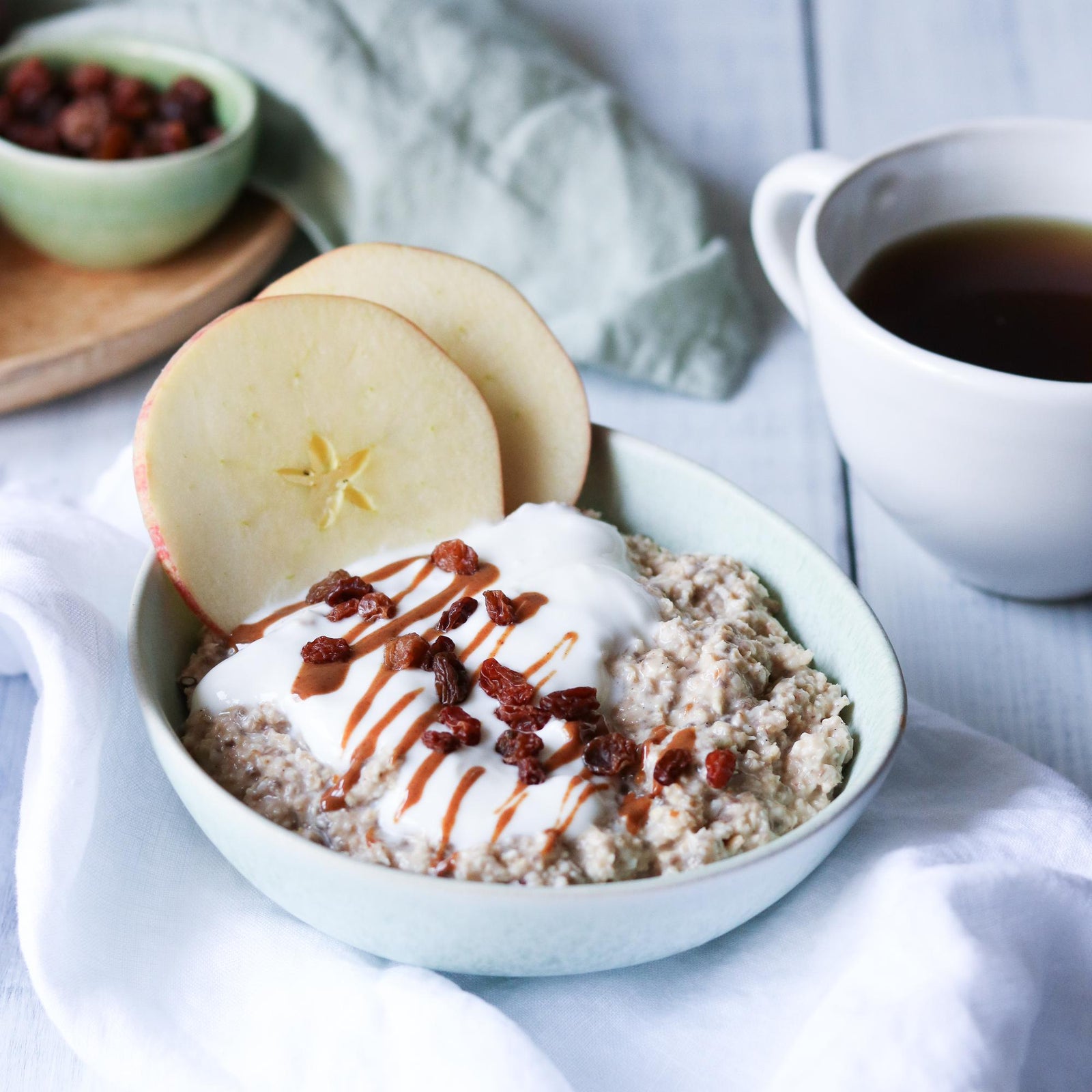 Havermoutpap met speculaaskruiden en appel