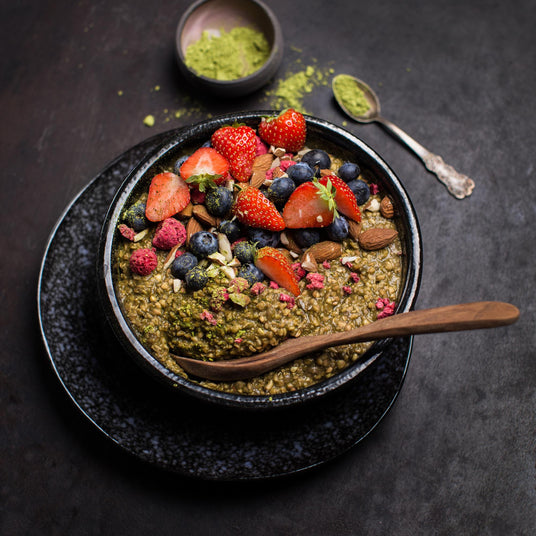 Boekweitepap met matcha thee