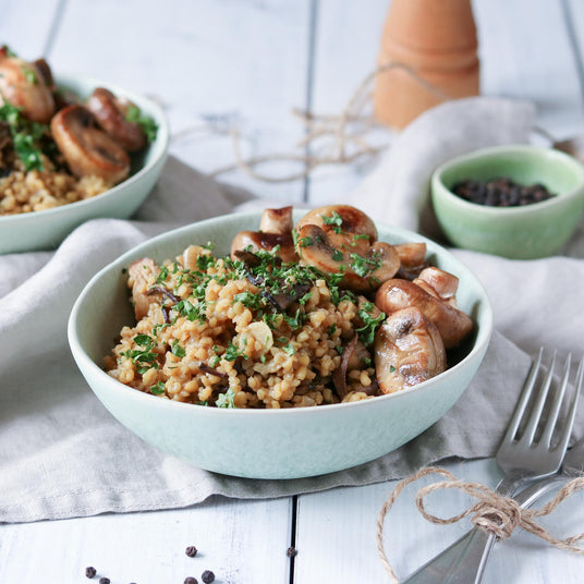 Bulgur met paddenstoelen