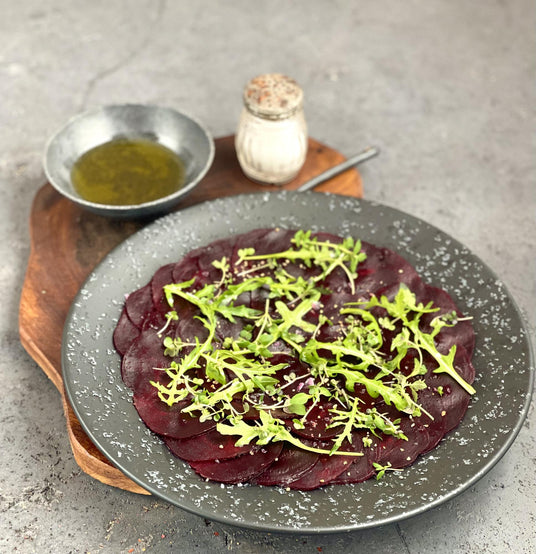 Carpaccio van rode biet