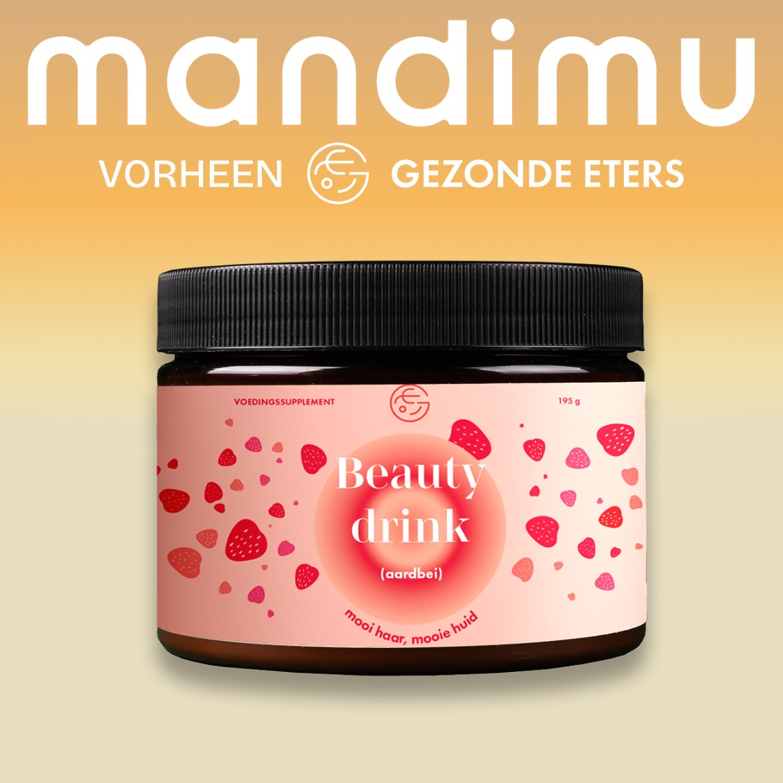 Premium collageen met hyaluronzuur, vit. C en 8 bestanddelen voor mooie haren, nagels en huid (aardbeiensmaak) 🍓