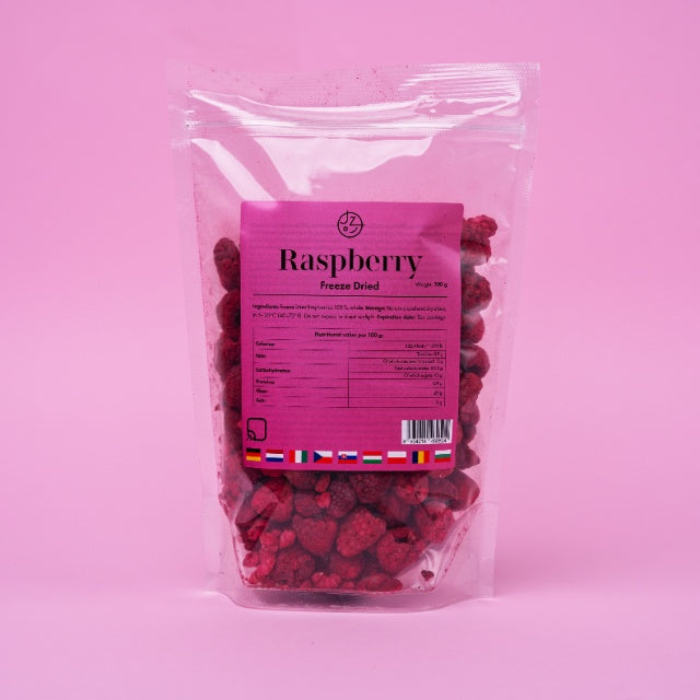 Set van 4 gevriesdroogde vruchten β aardbeien, frambozen, bananen, mango πππ₯