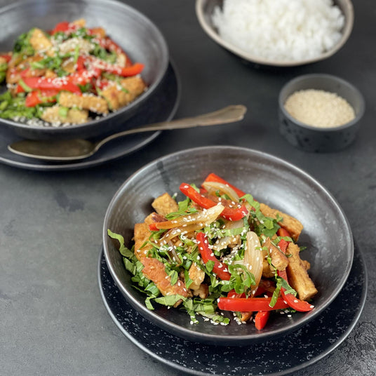 Mix met tempeh en rijst