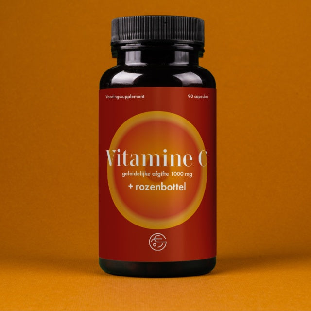 Vitamine C geleidelijke afgifte met rozenbottelextract