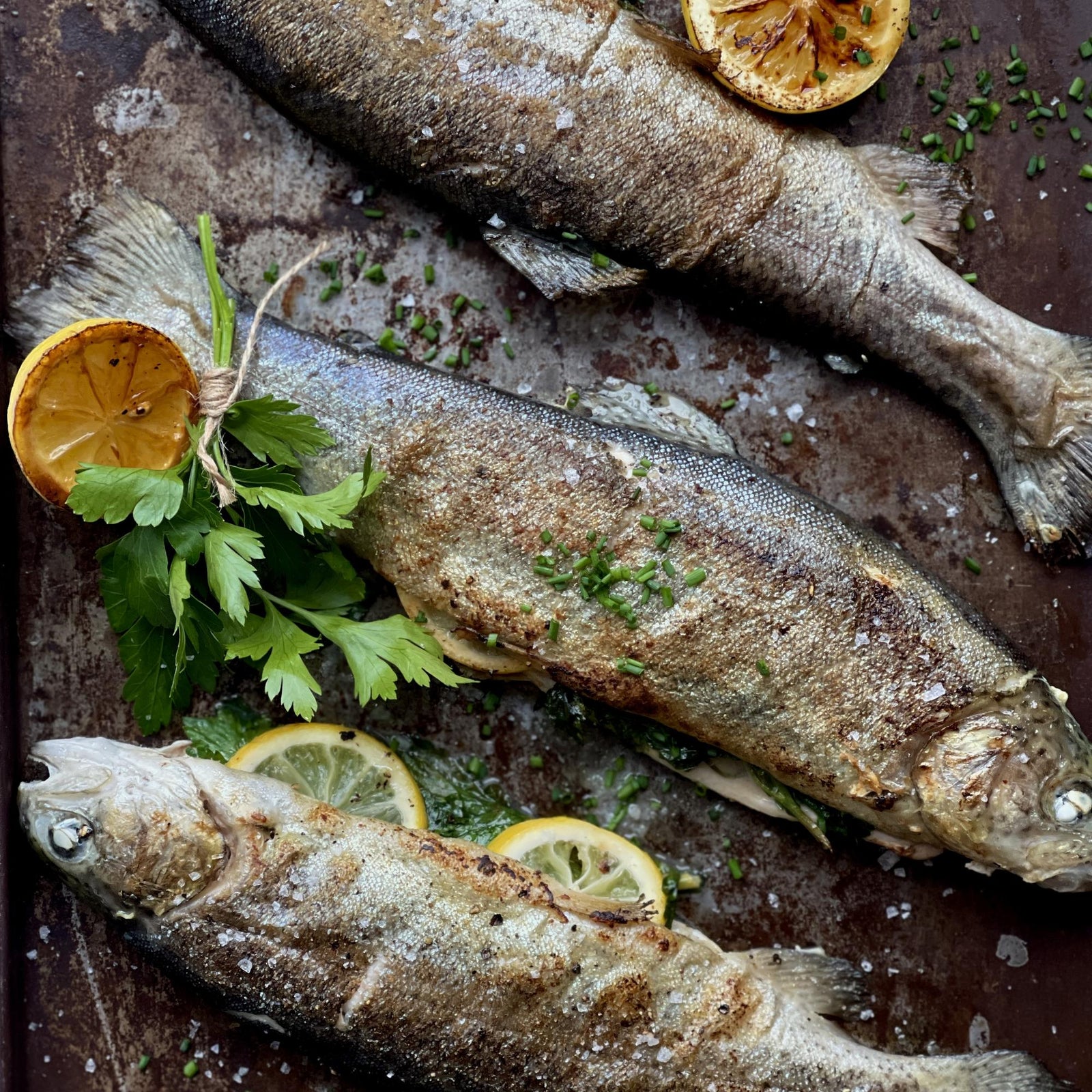 Forel in boter