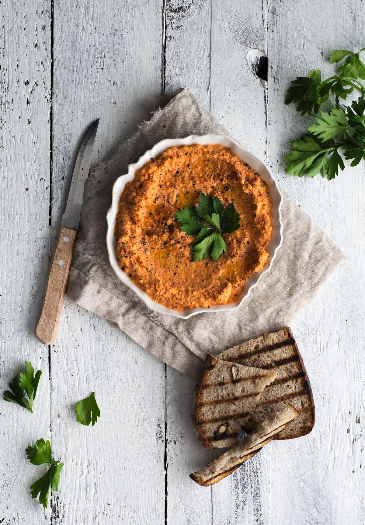 Spread van ingelegde paprika's