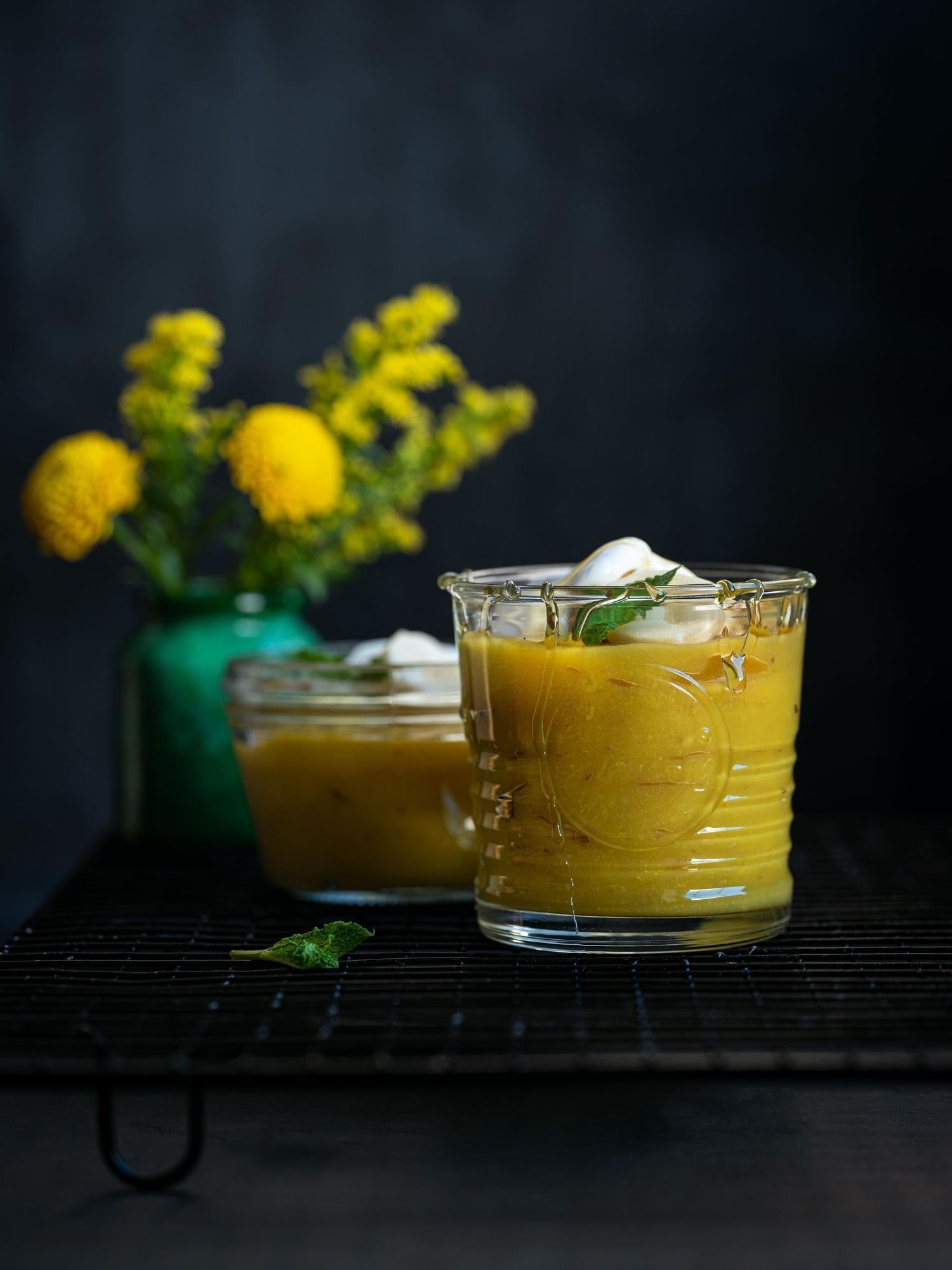 Bananenpudding van tofu