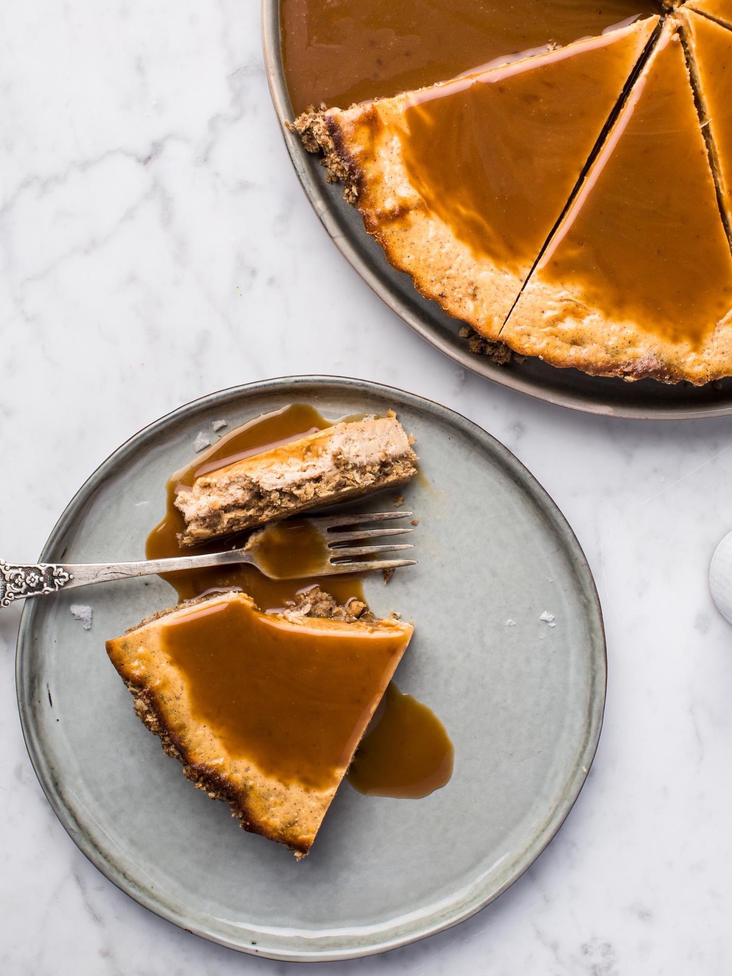 Zoete aardappel cheesecake