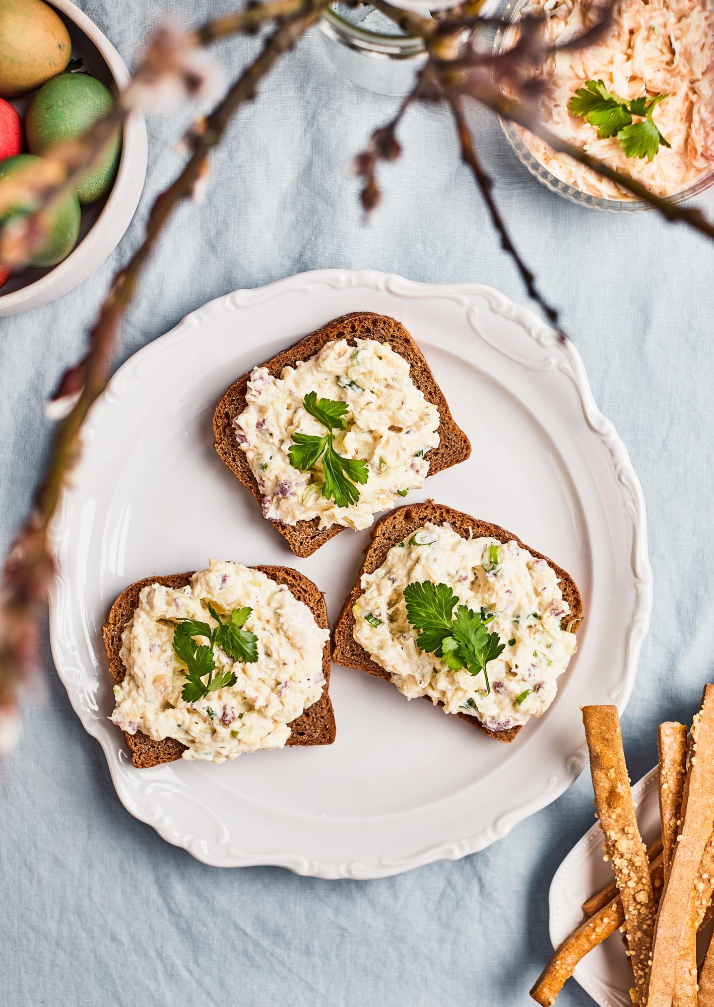 Aardappelsmeerkaas met bresaola