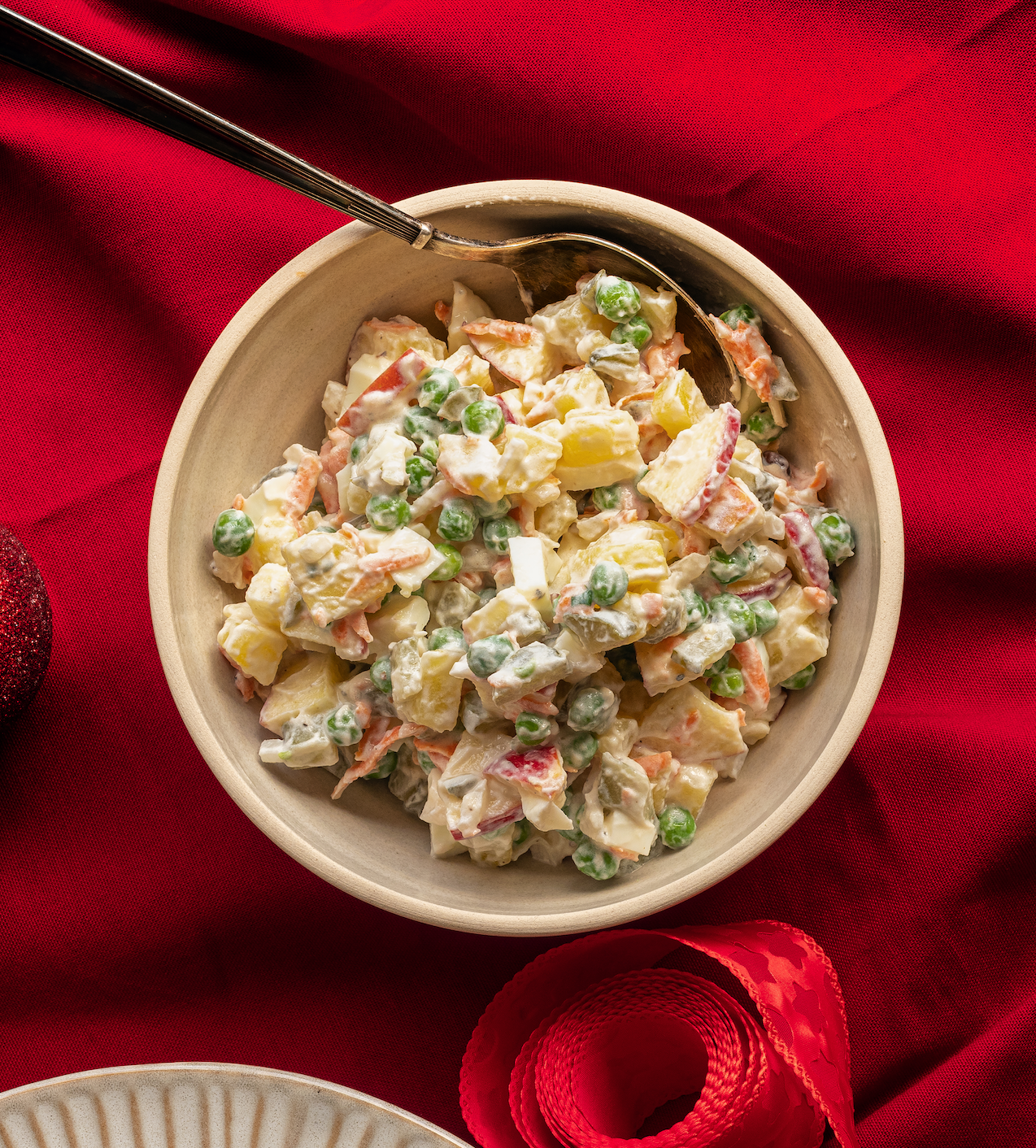 Aardappelsalade met yoghurt en appels