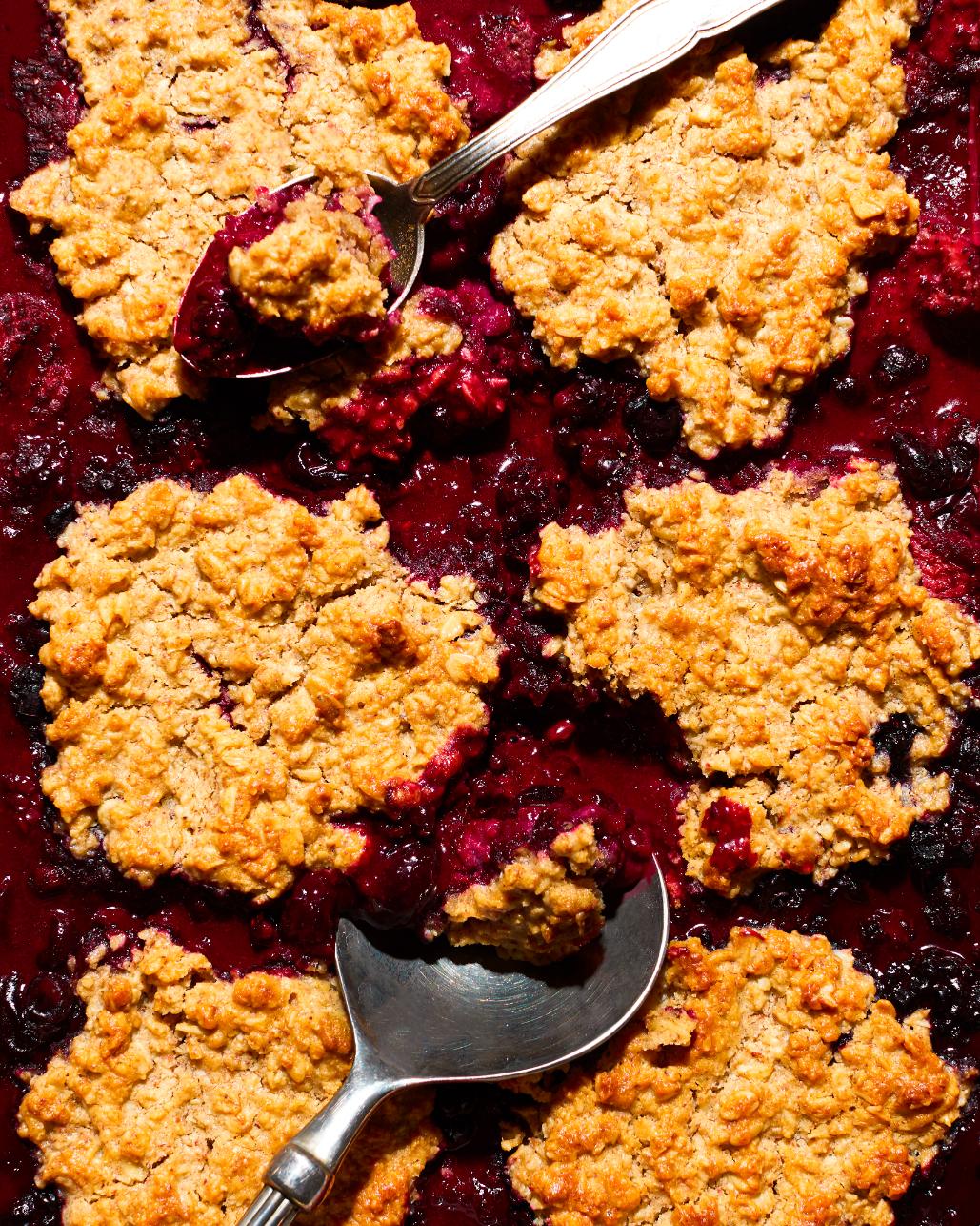Cobbler met bosvruchten