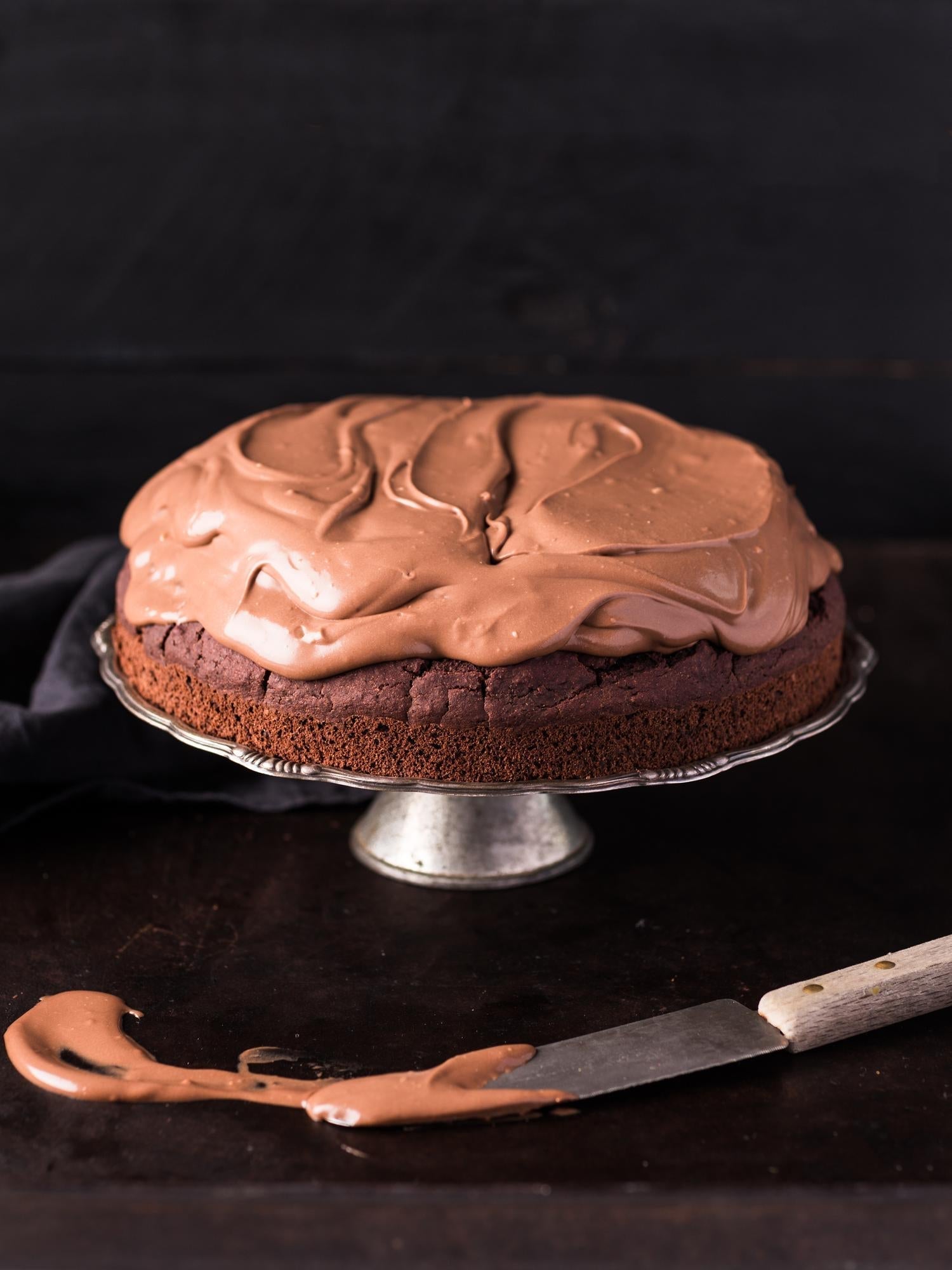 Chocoladetaart met rode biet