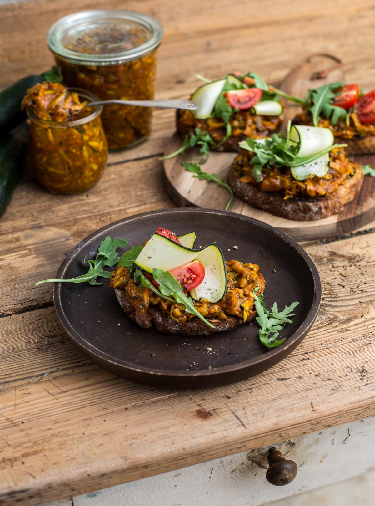 Courgettebroodbeleg voor toast
