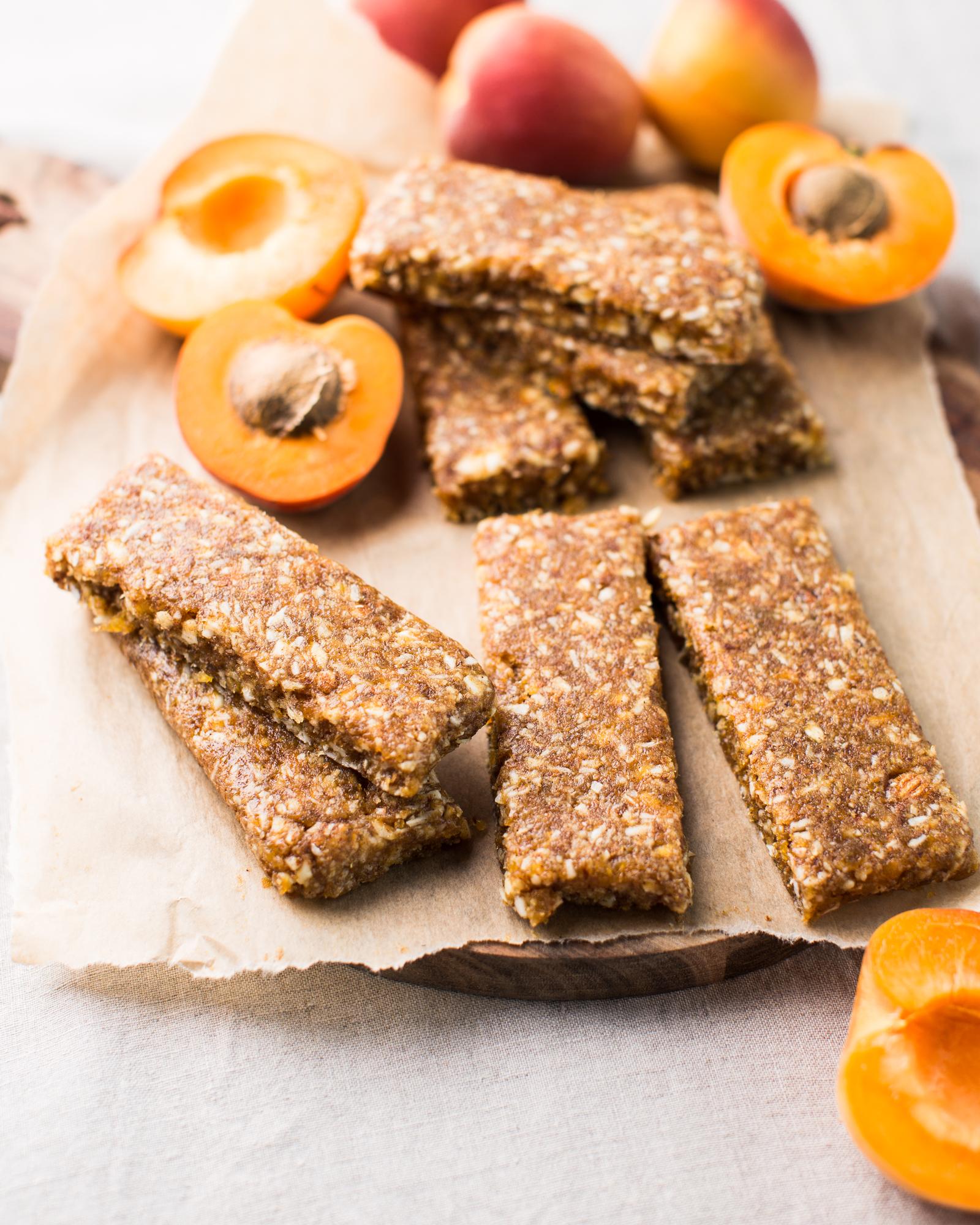 Energy bars met gedroogde abrikozen