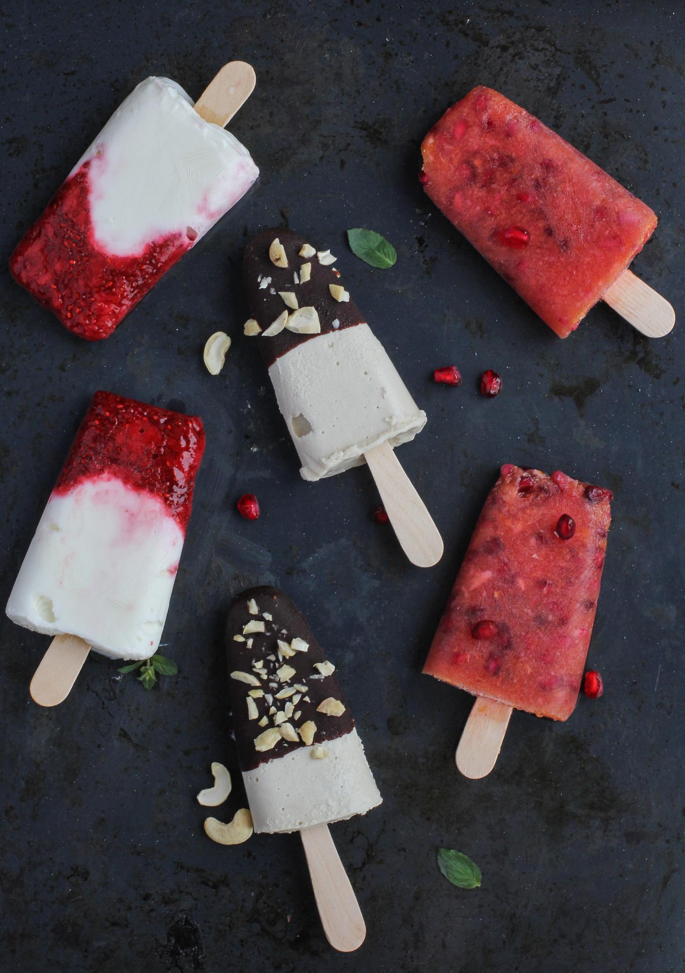 Aardbeienijsjes met chiazaadjes