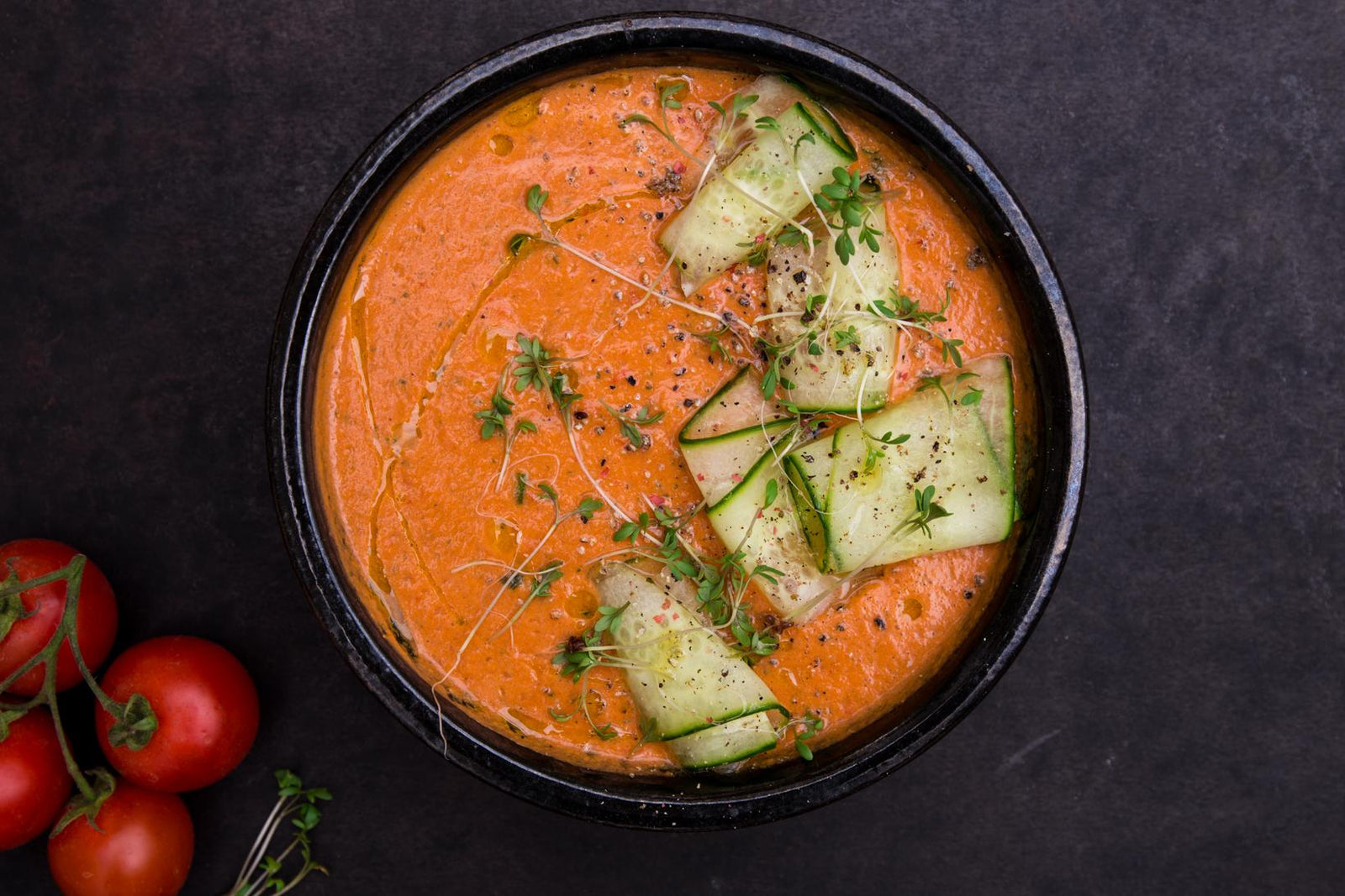 Verfrissende tomatengazpacho
