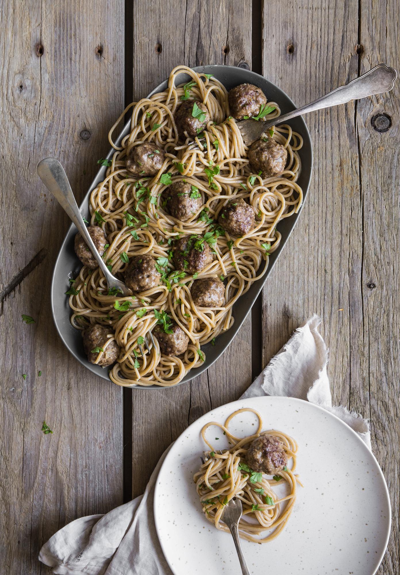Gehaktballetjes met spaghetti