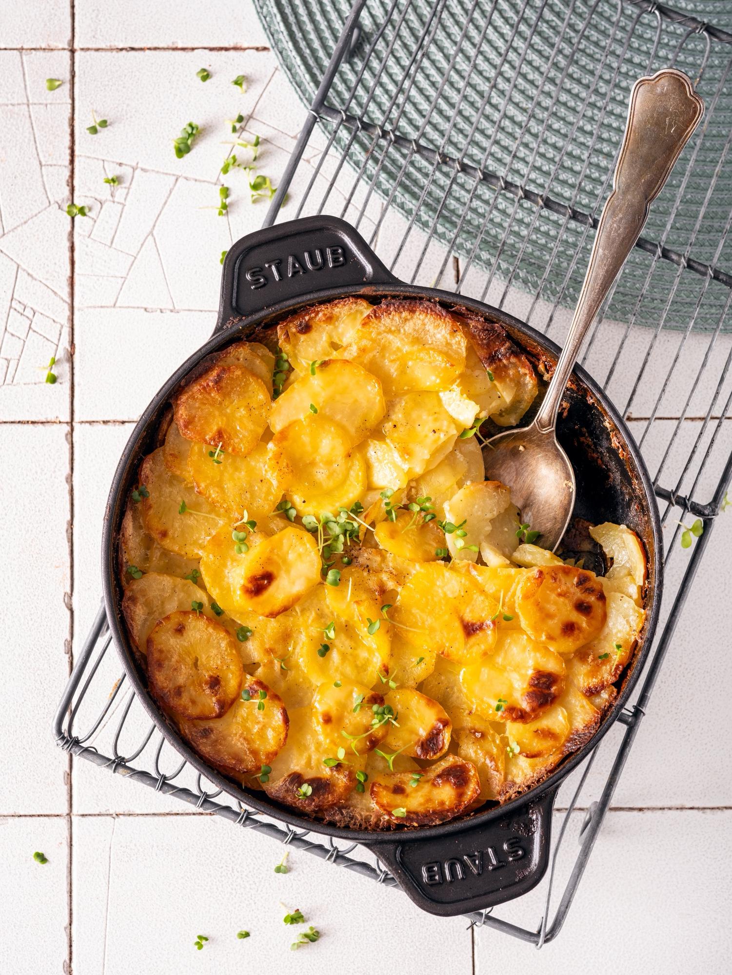 Franse gegratineerde aardappelen (gratin dauphinois)