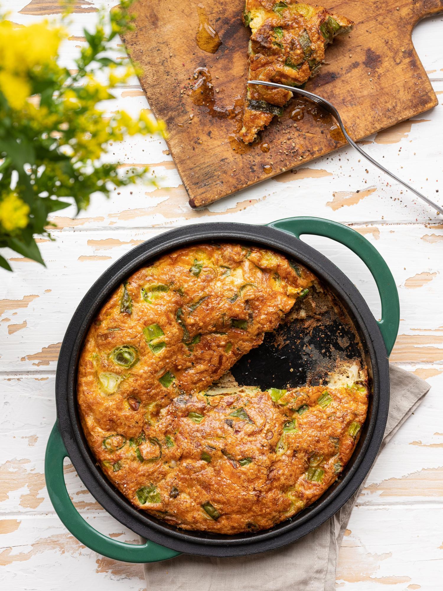 Frittata met prei