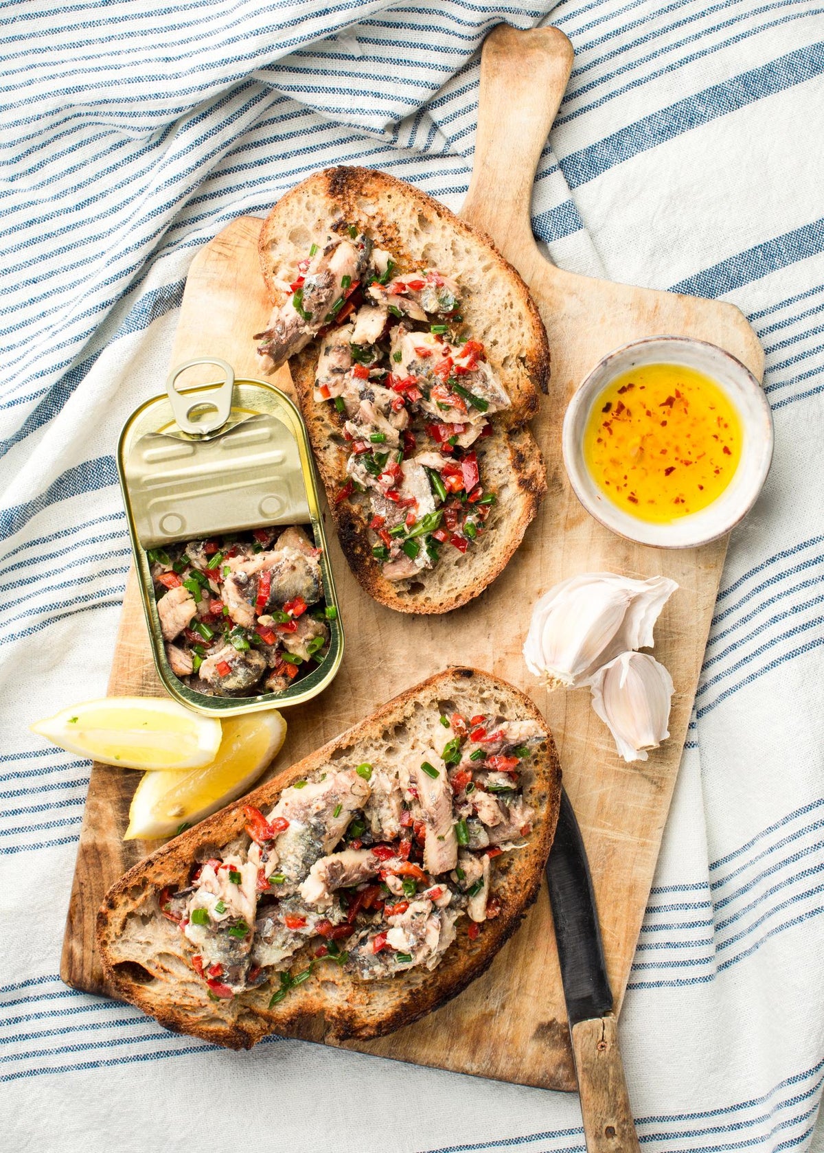 Toast met sardines