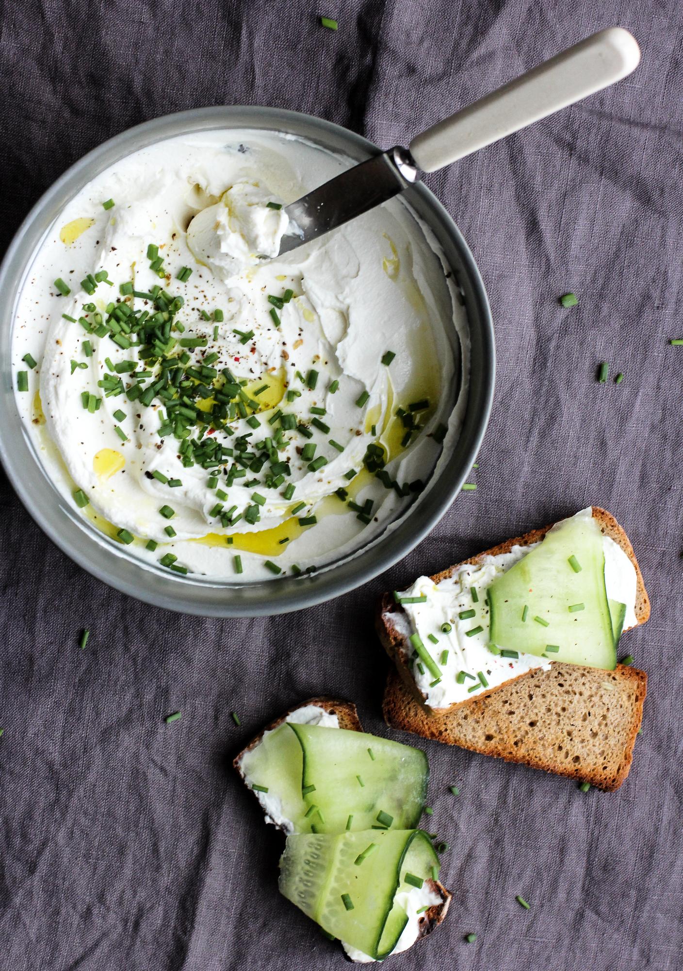 Zelfgemaakte roomkaas