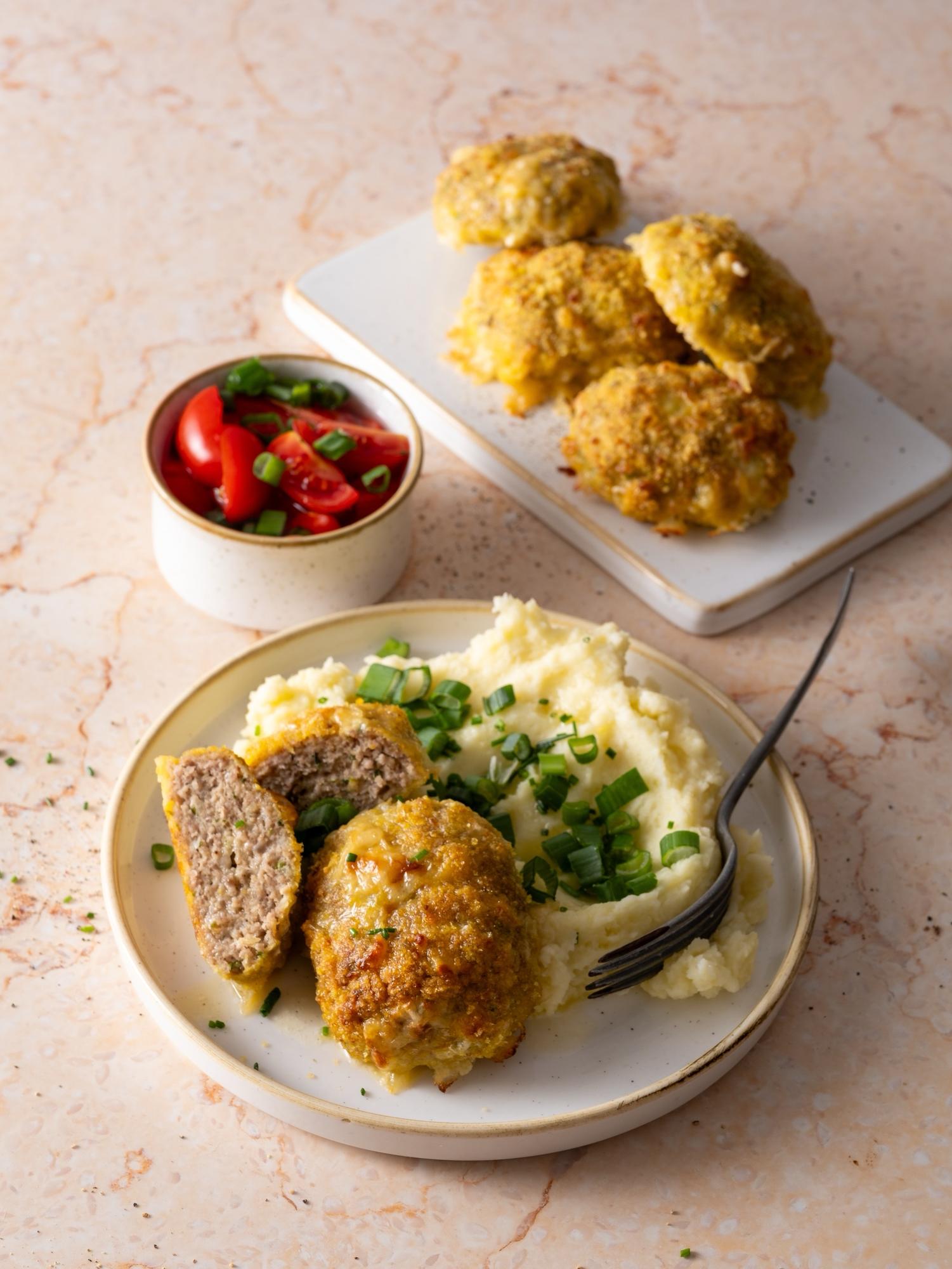 Hollandse schnitzel met aardappelpuree