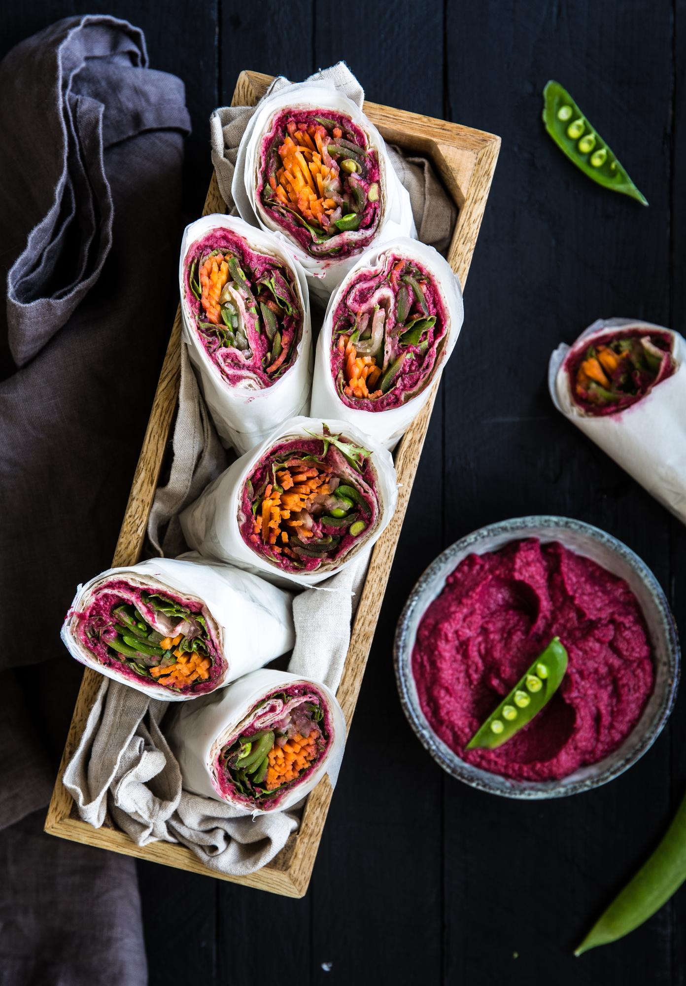 Wrap met hummus