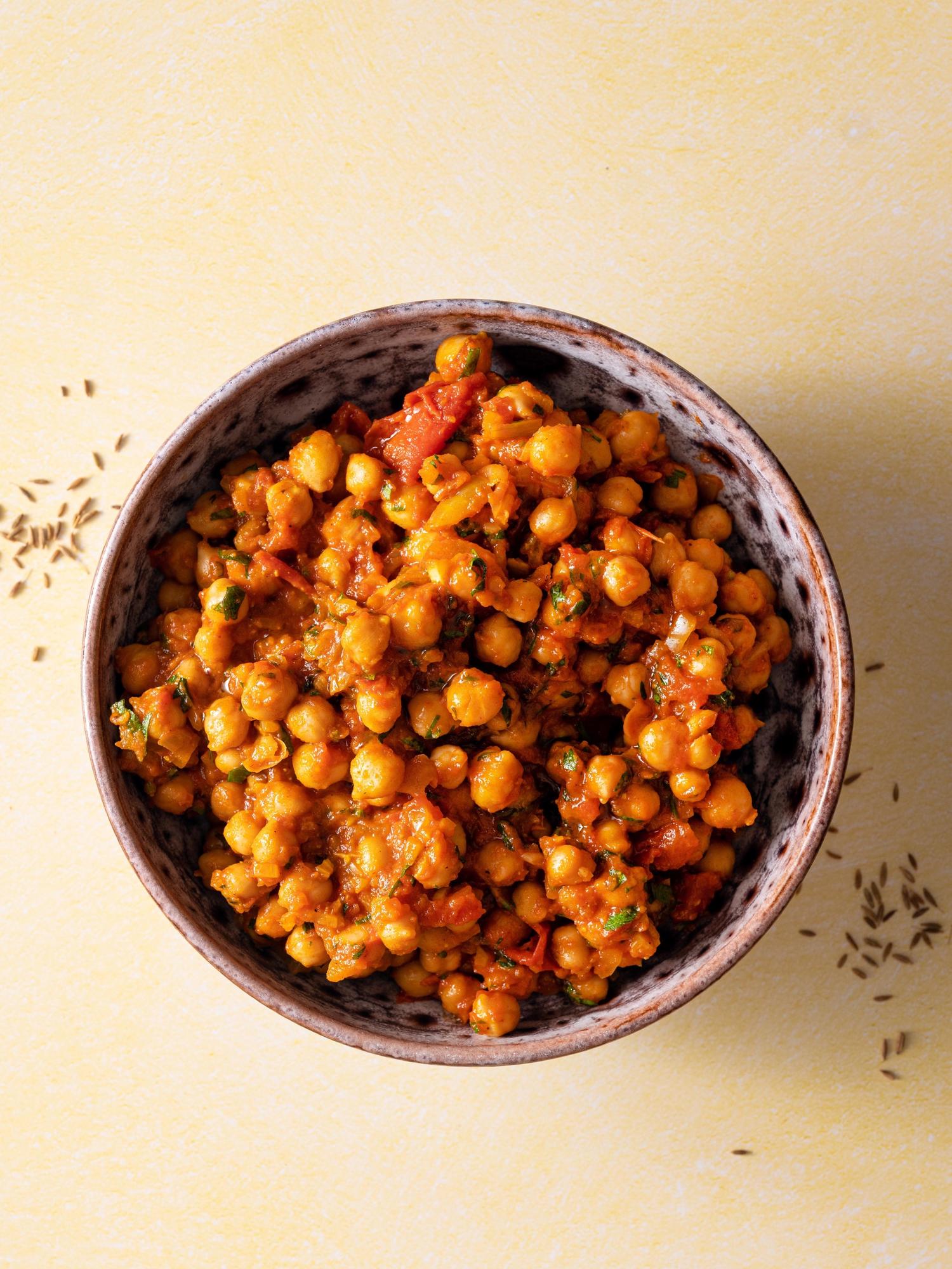 Indiase kikkererwten chana masala
