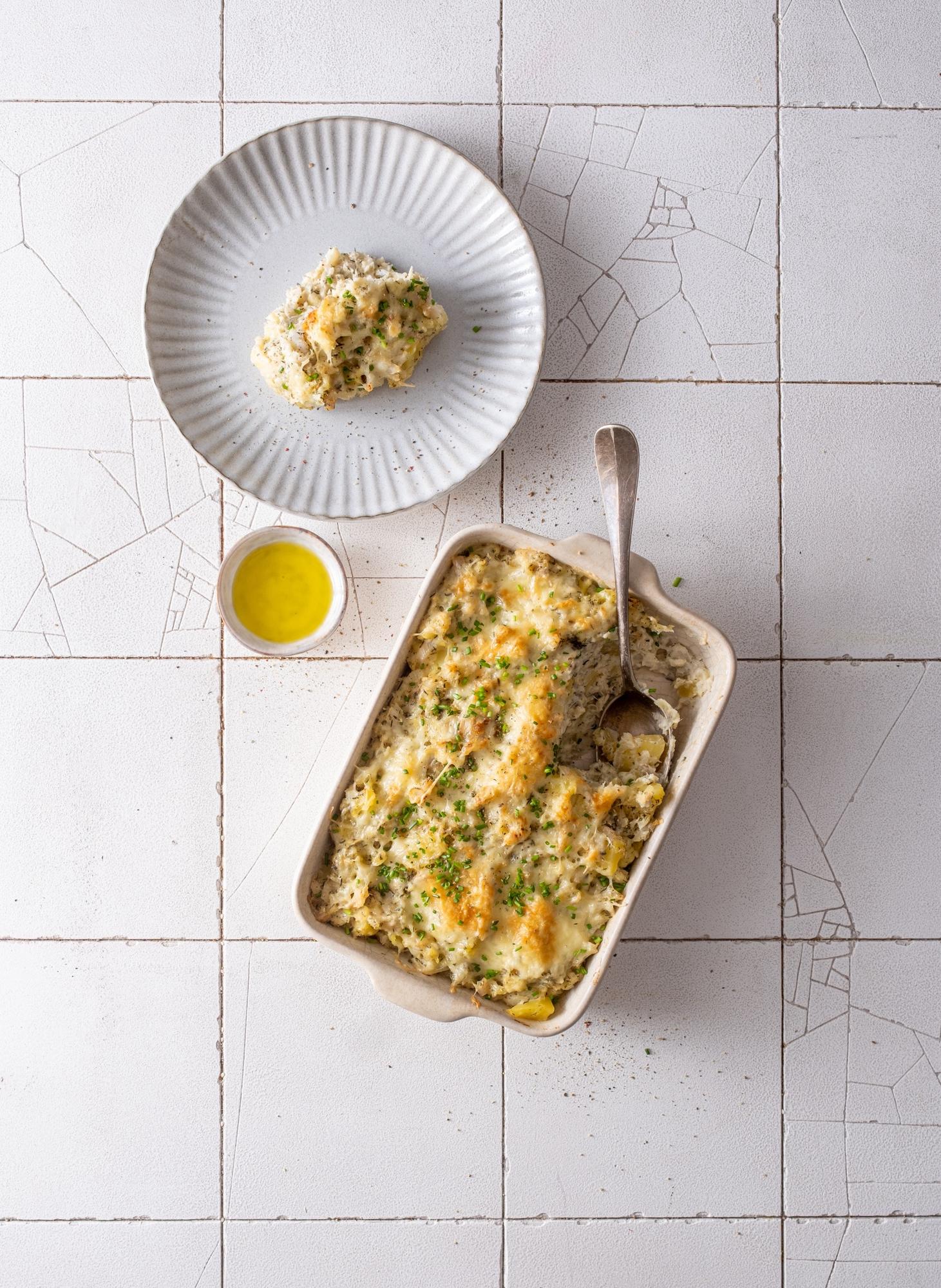 IJslandse ovenschotel met vis (plokkfiskur)