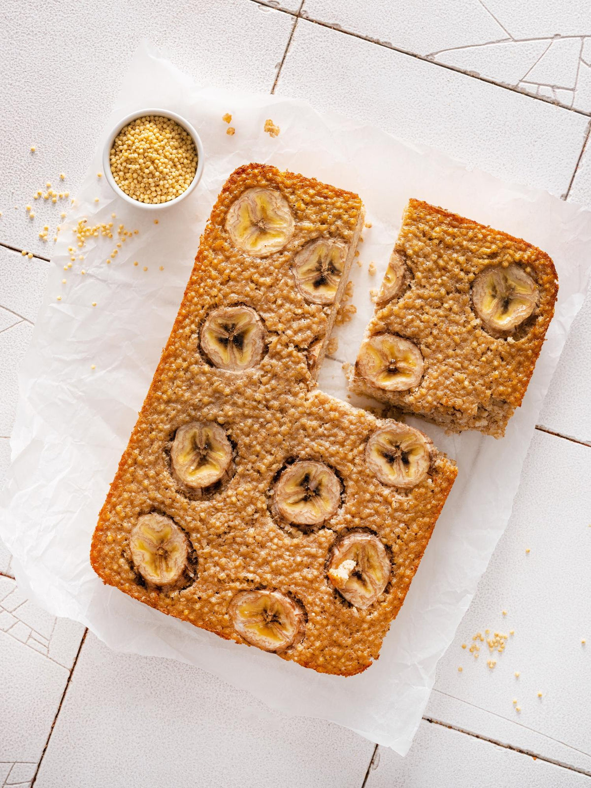 Gierstovenschotel met banaan