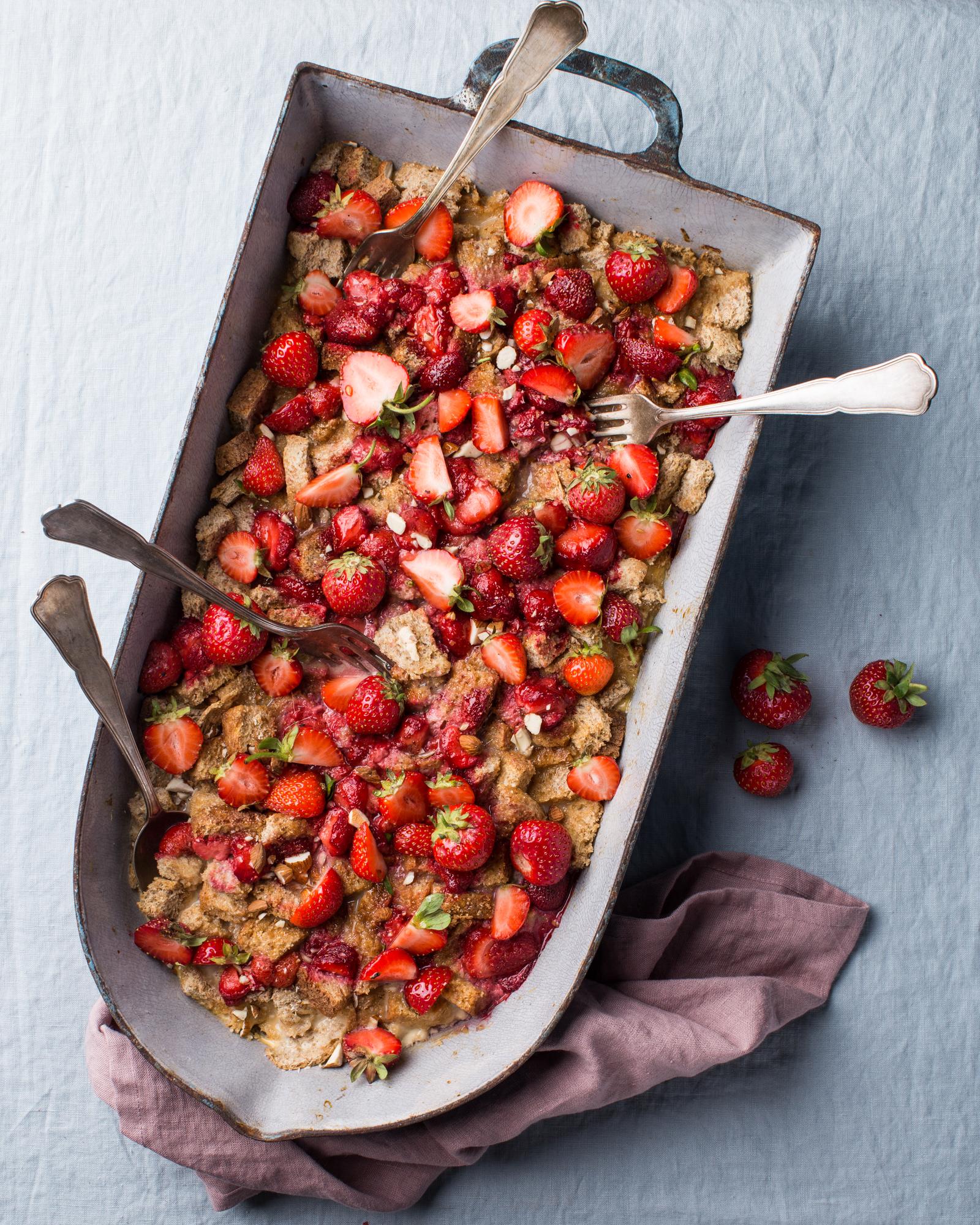 Aardbeien french toast
