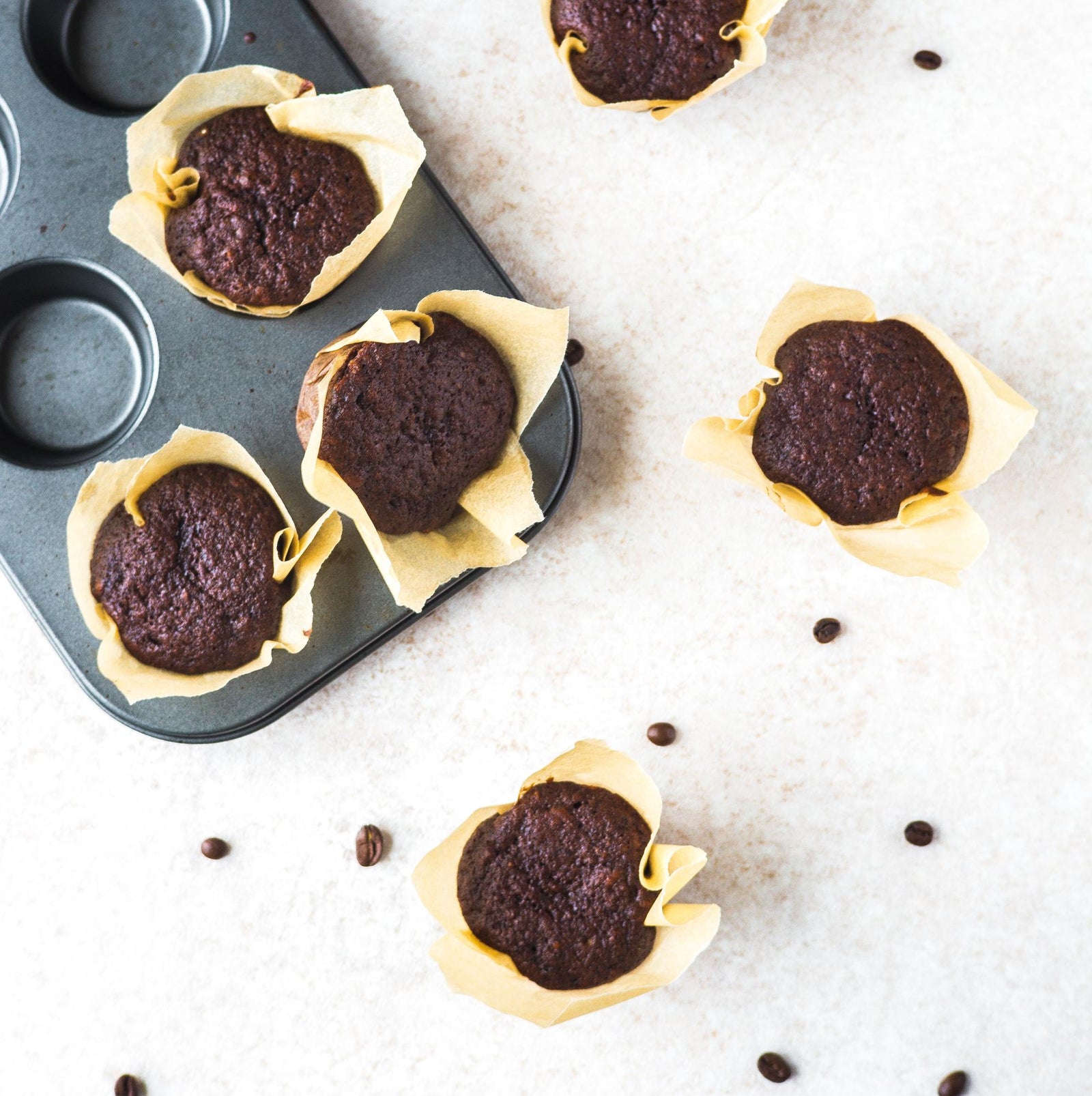 Koffie muffins met kokosbloesemsuiker