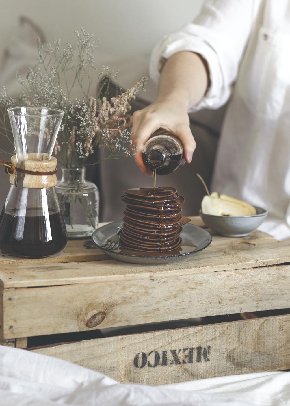 Cacao-pannenkoekjes van roomkaas