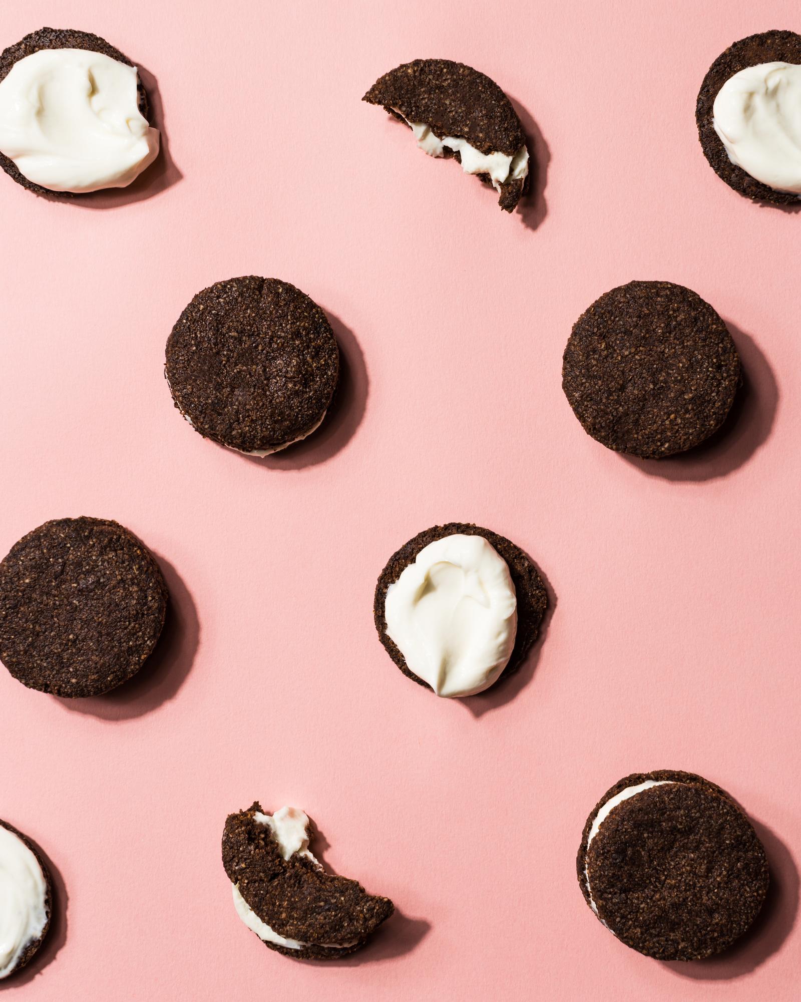 Cacaokoekjes met kwarkcrème