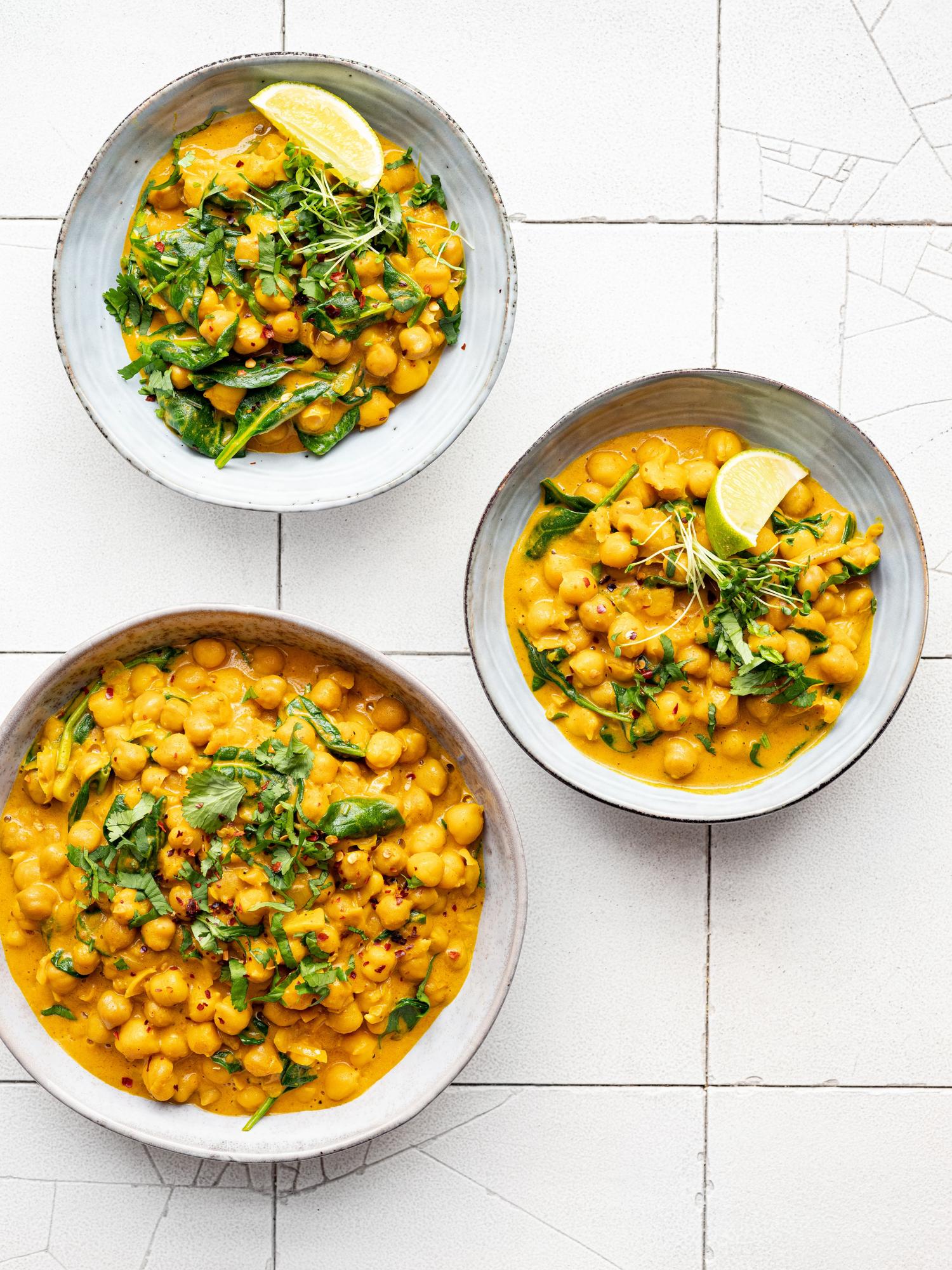 Curry met kikkererwten