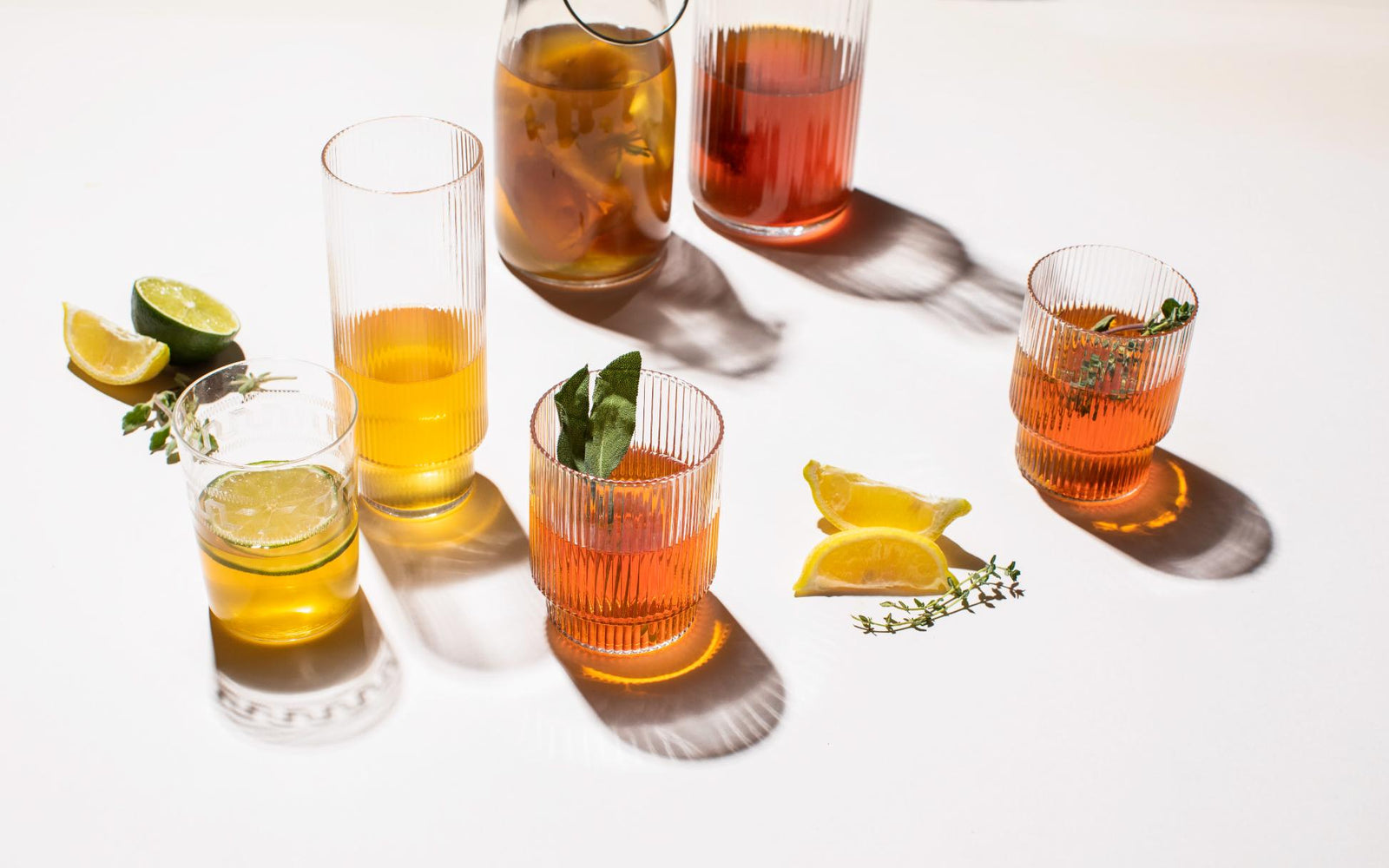 Kombucha van groene thee met citrus