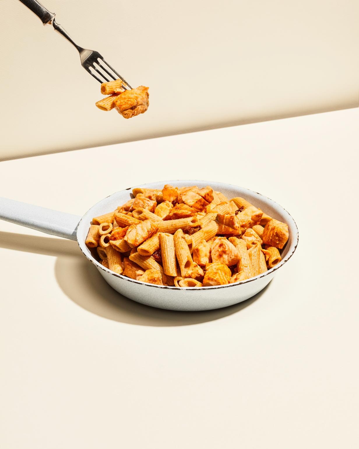 Romige pasta met zalm