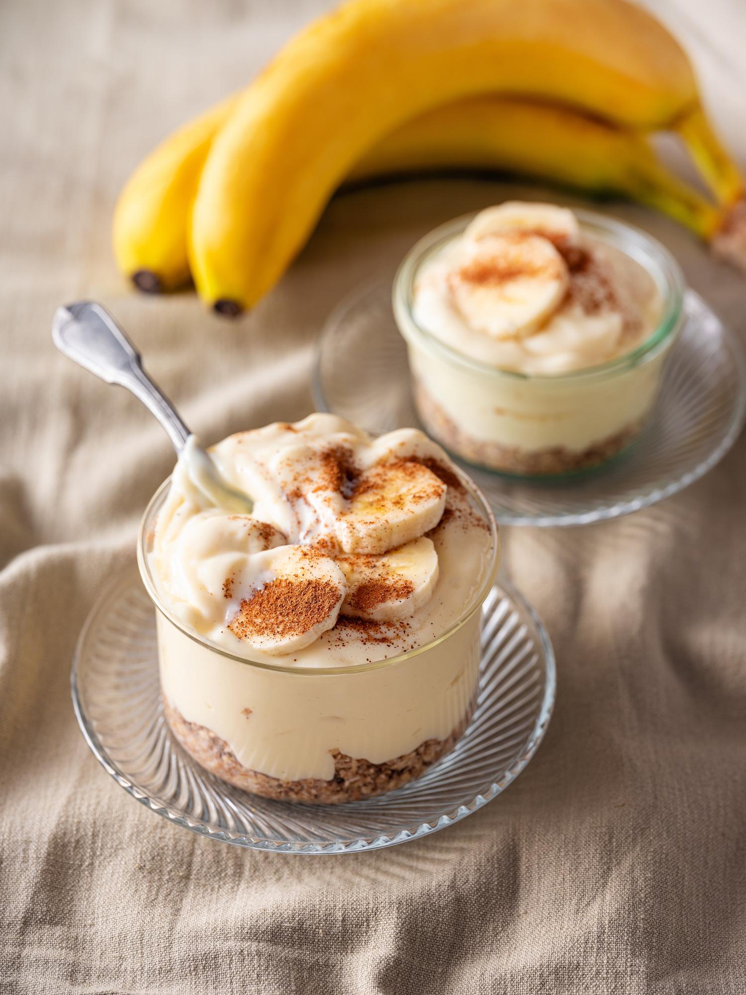 Romige bananenparfait