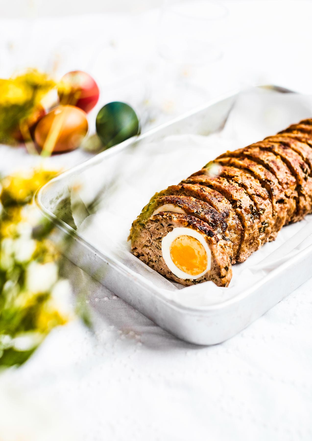 Kalkoengehaktbrood met eieren