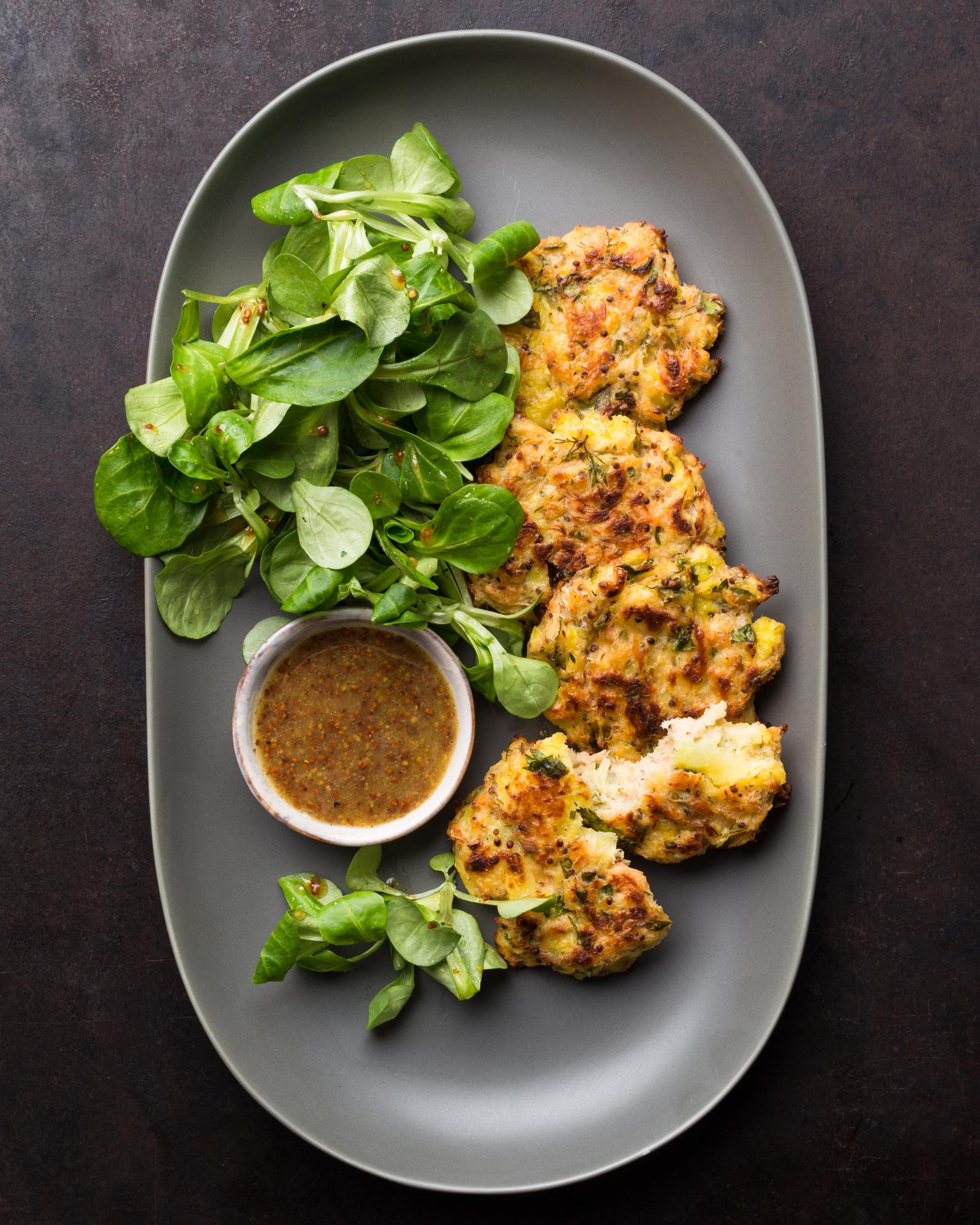 Aardappelpannenkoeken met zalm