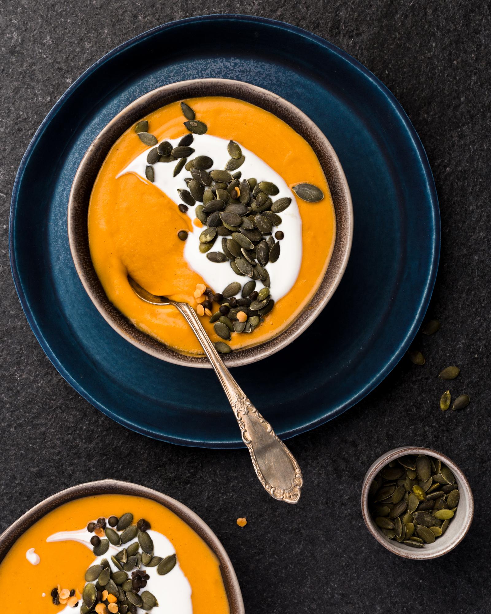 Linzencrème met tomaten