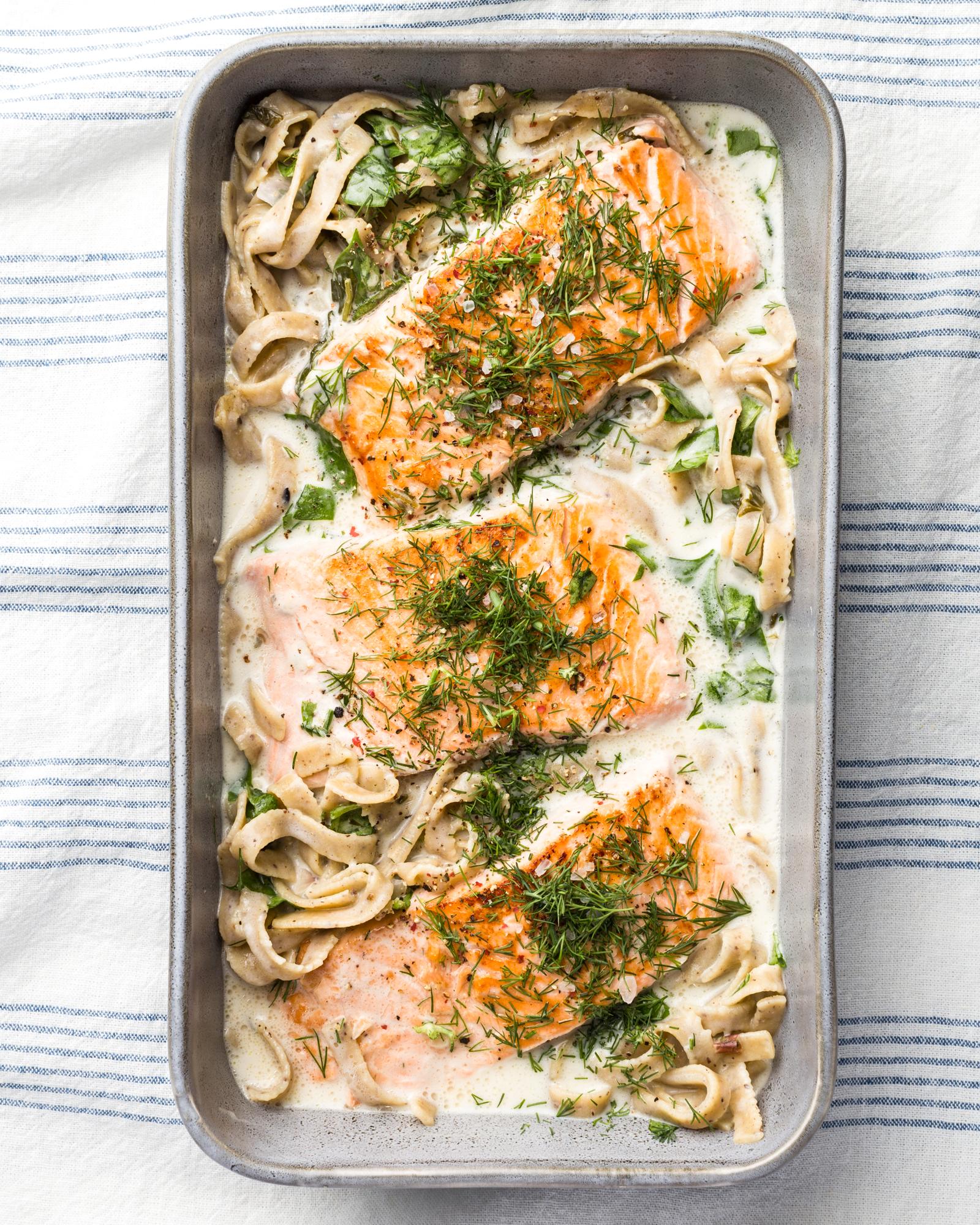 Zalm in kokosmelksaus