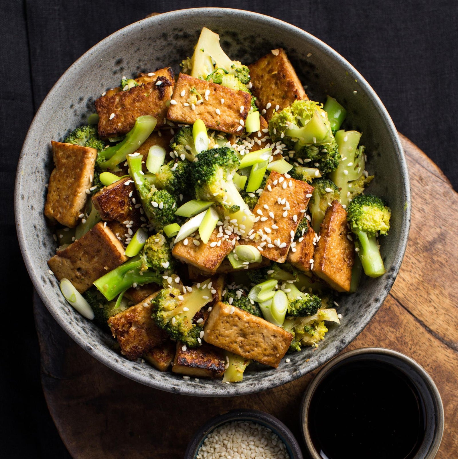Gemarineerde tofu met broccoli