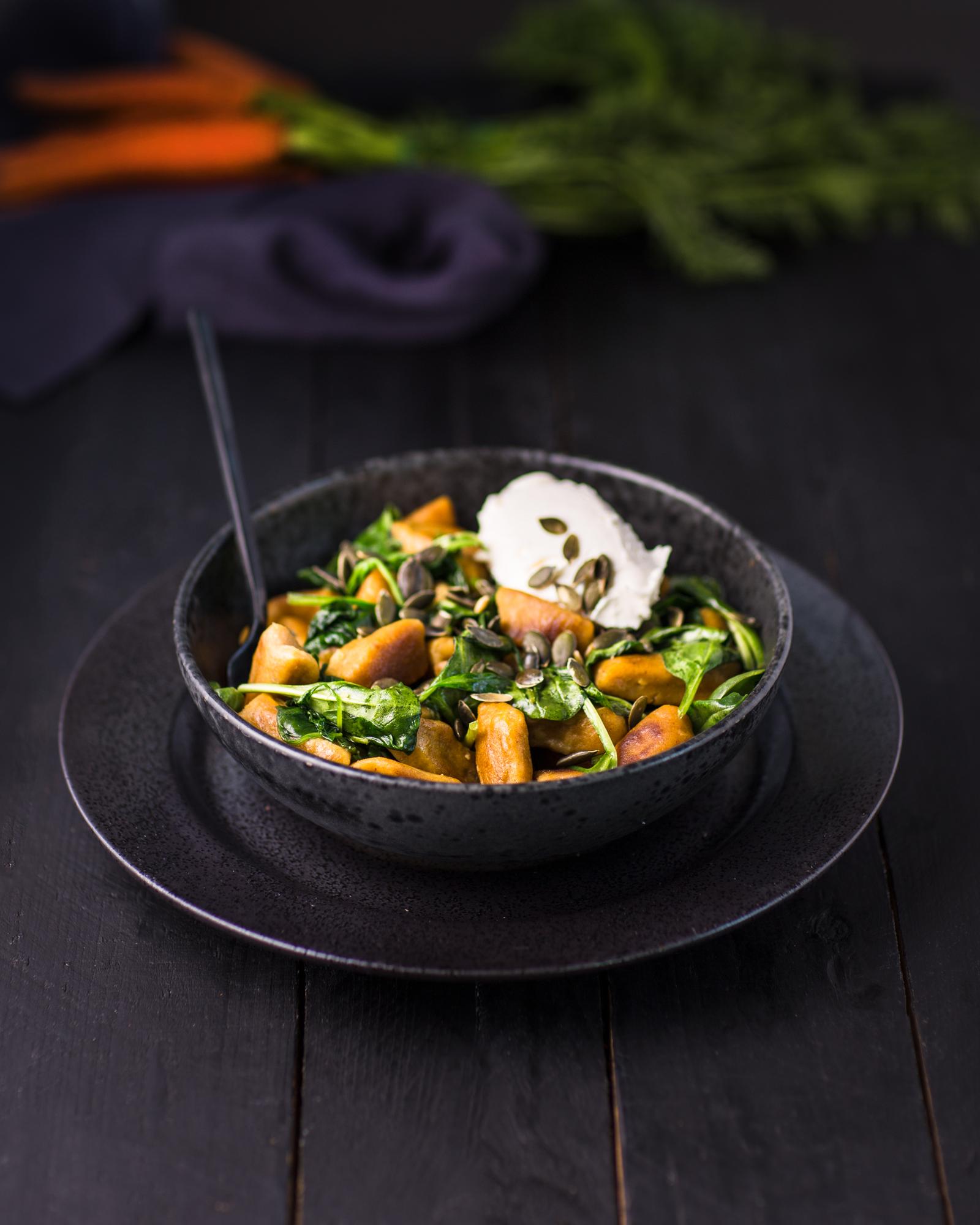 Wortelgnocchi met ricotta