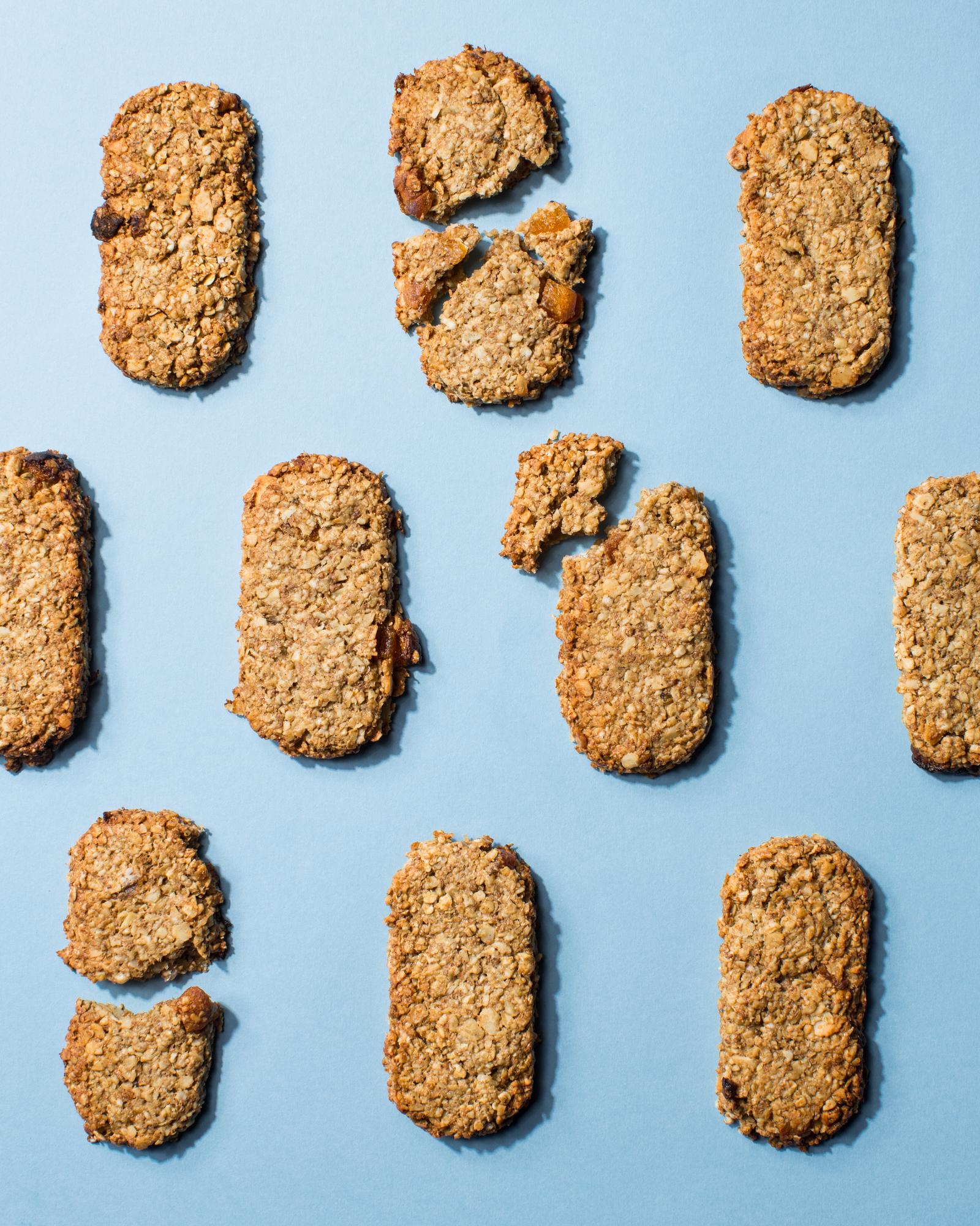 Haverkoekjes met kaneel en gedroogde abrikozen