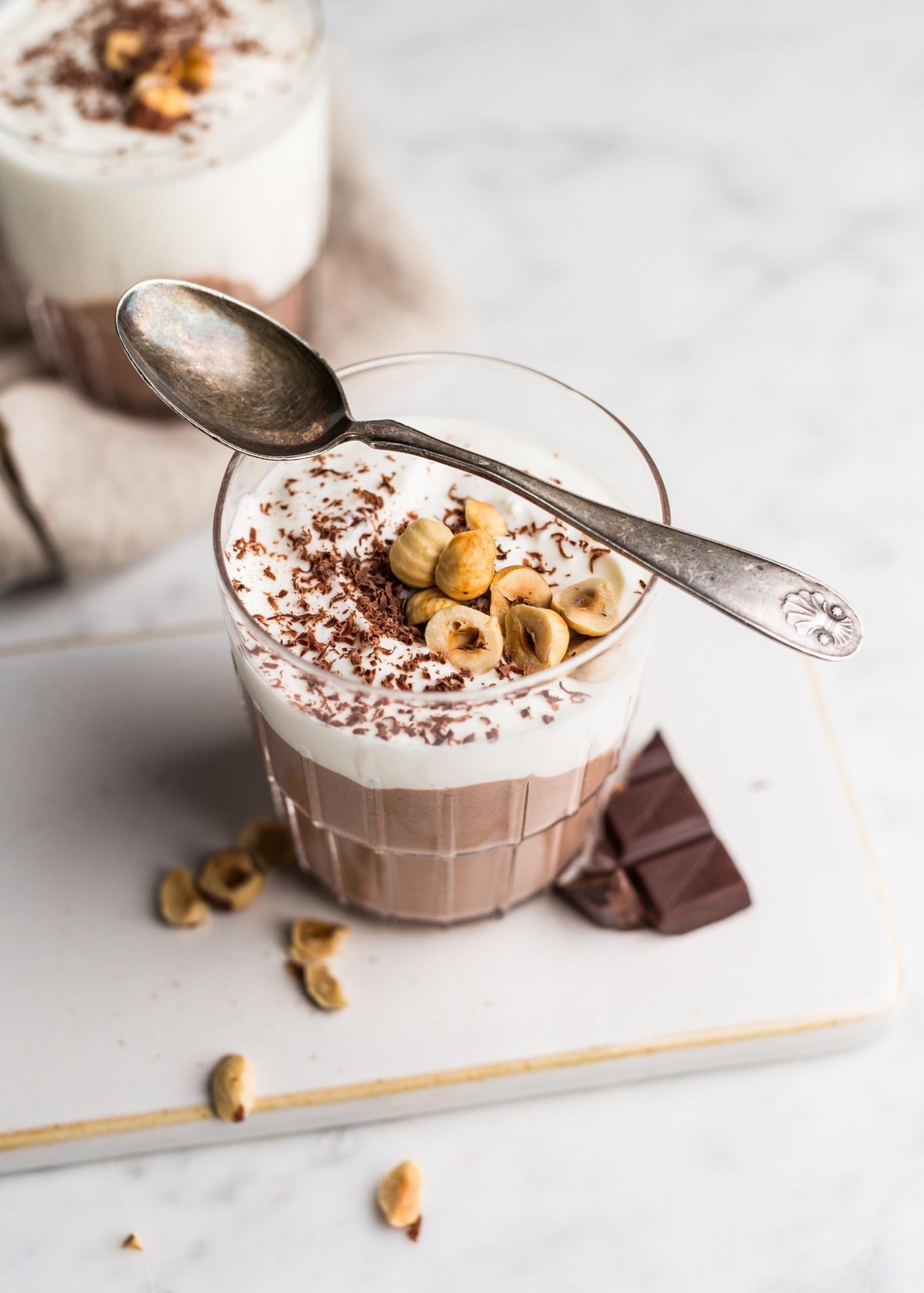 Kwark-chocoladedessert