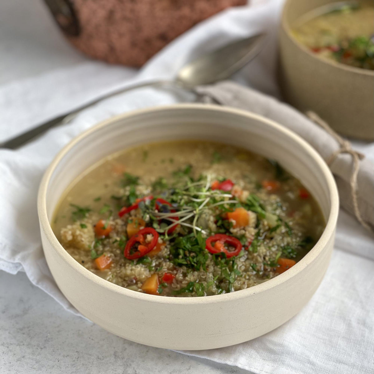 Soep met quinoa