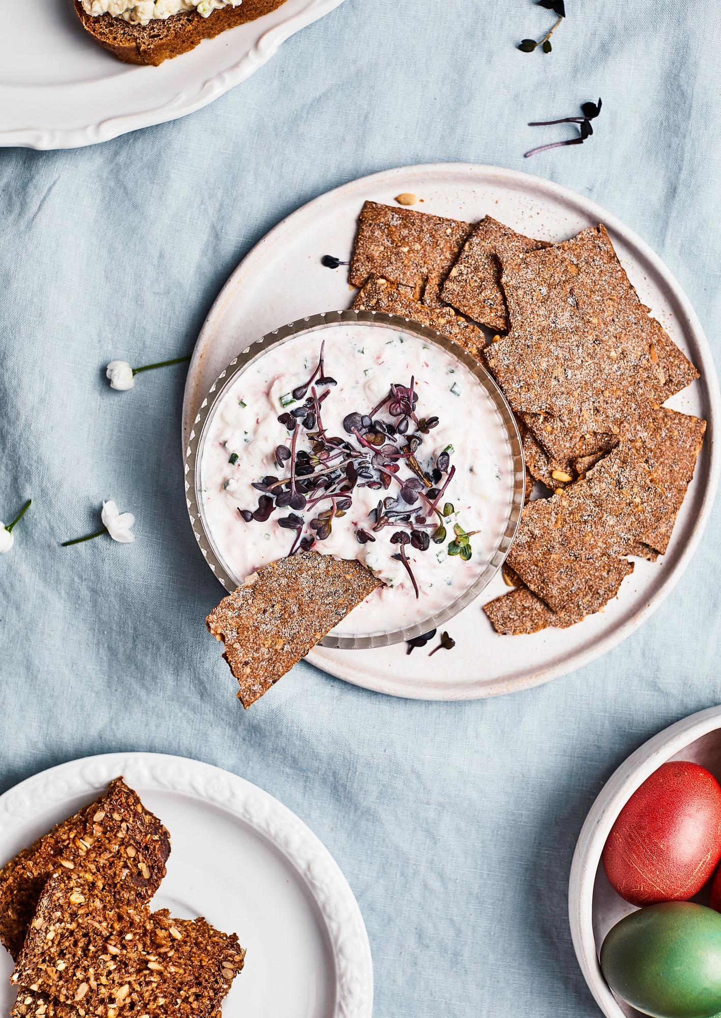 Radijssmeersel met cottage cheese