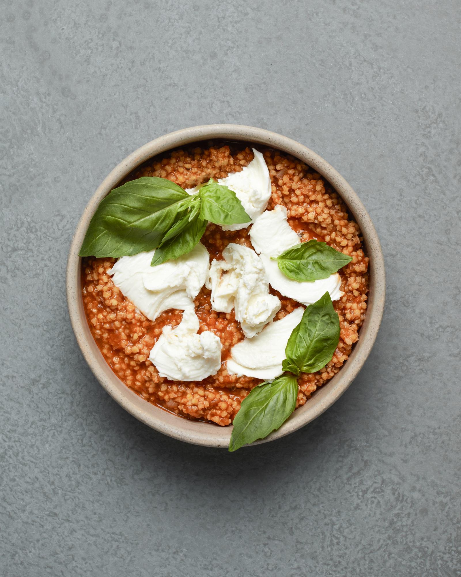 Tomatengierst met mozzarella