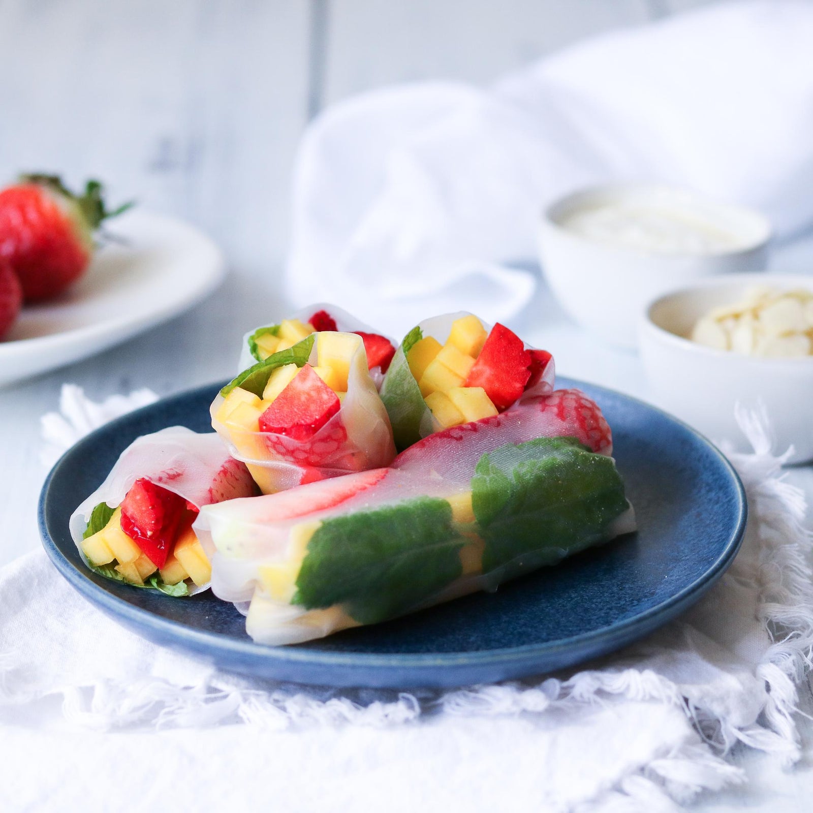 Rijstwrapjes met fruit